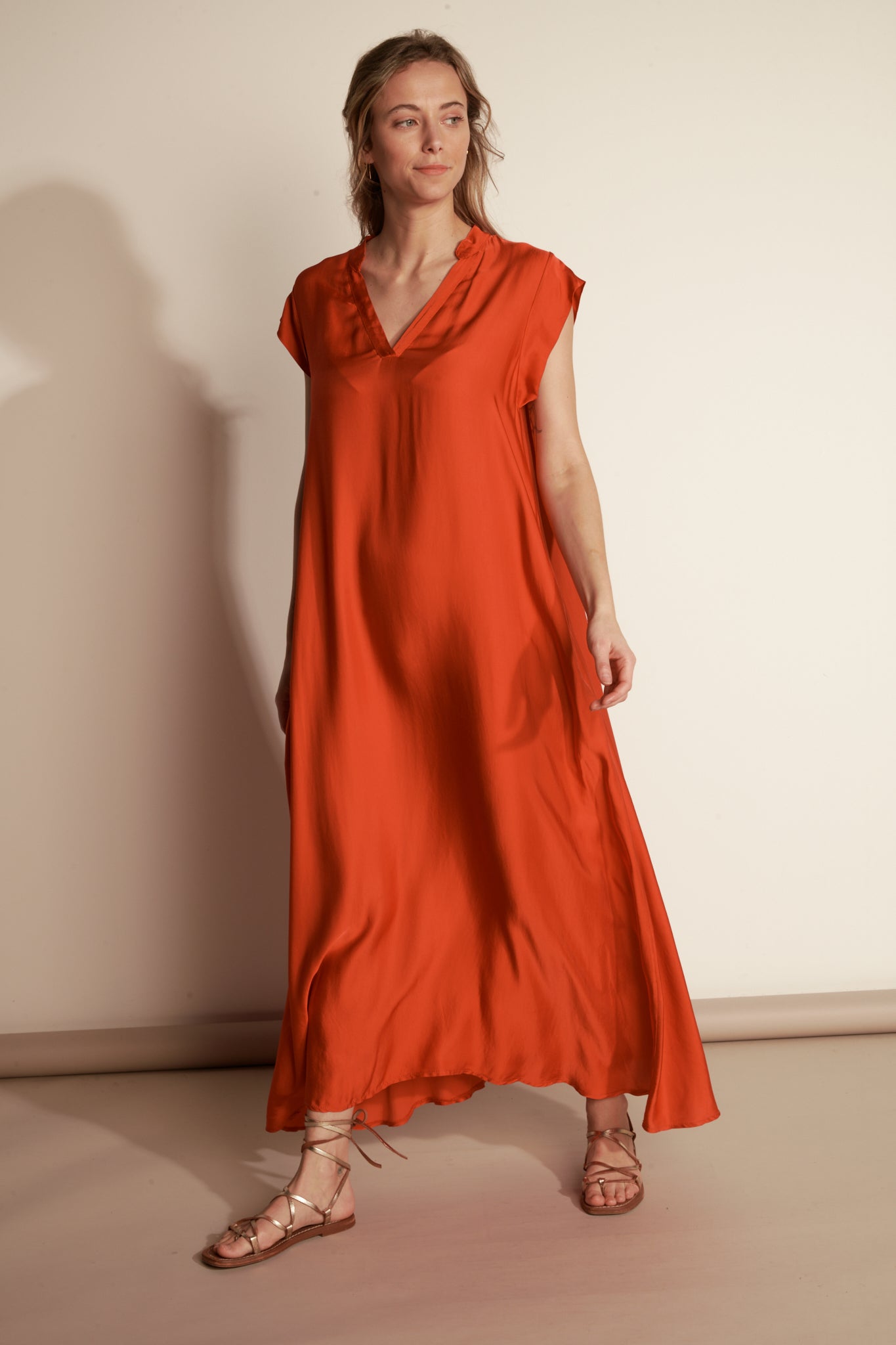 ROBE LONGUE ARLÈNE ORANGEADE