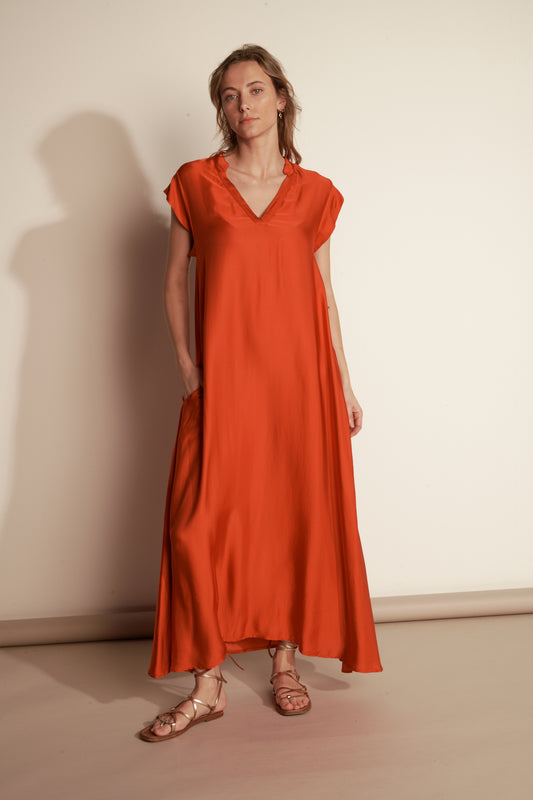 ROBE LONGUE ARLÈNE ORANGEADE