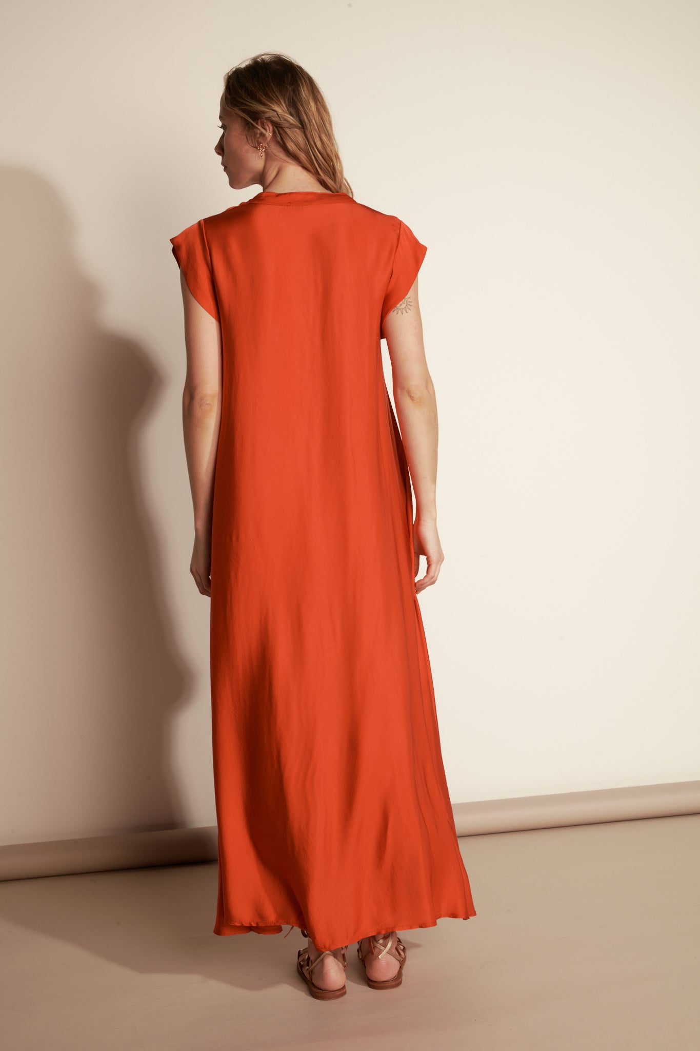 ROBE LONGUE ARLÈNE ORANGEADE