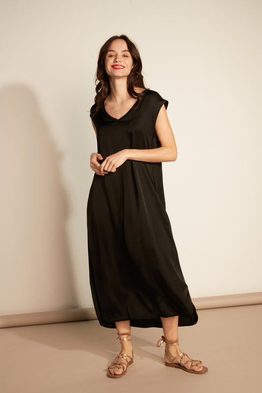 ROBE MIDI ANGÈLE NOIRE