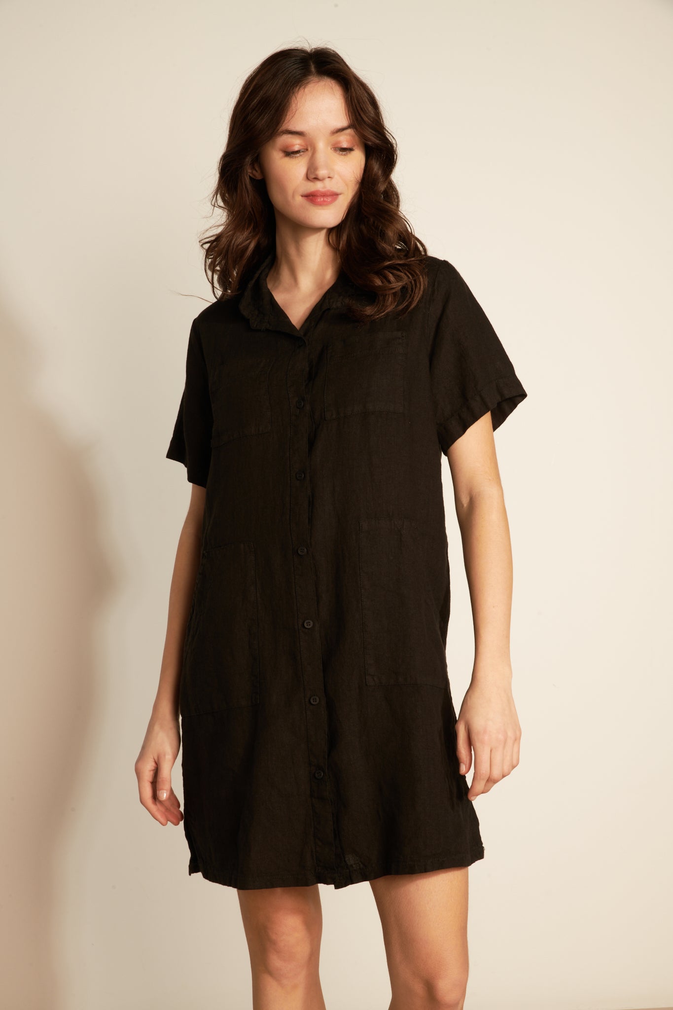 ROBE EN LIN AYALA NOIRE