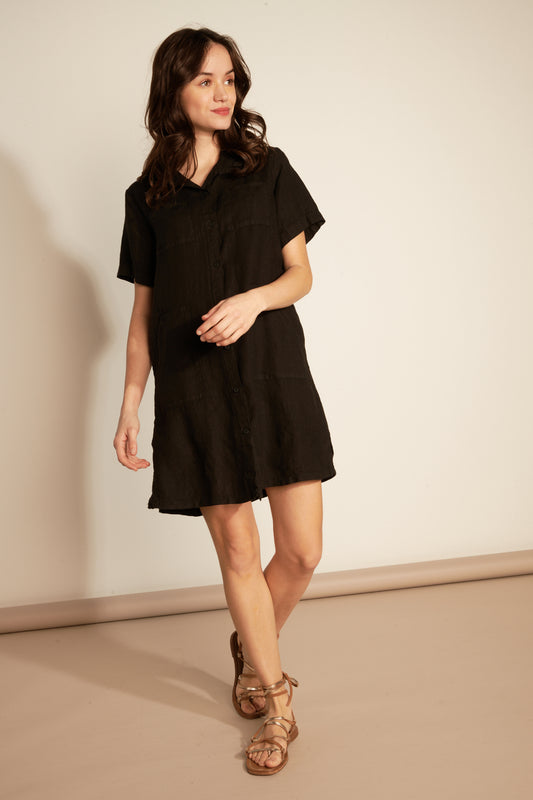 ROBE EN LIN AYALA NOIRE