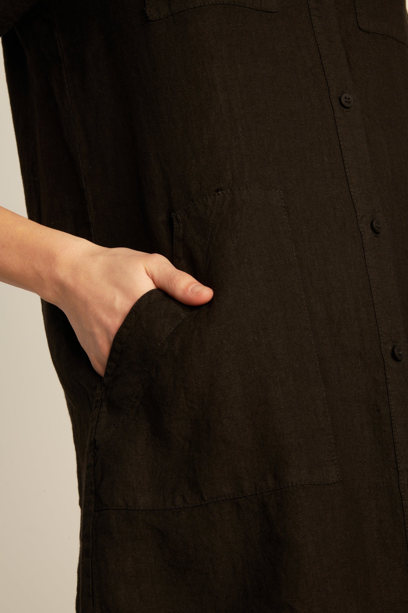 ROBE EN LIN AYALA NOIRE