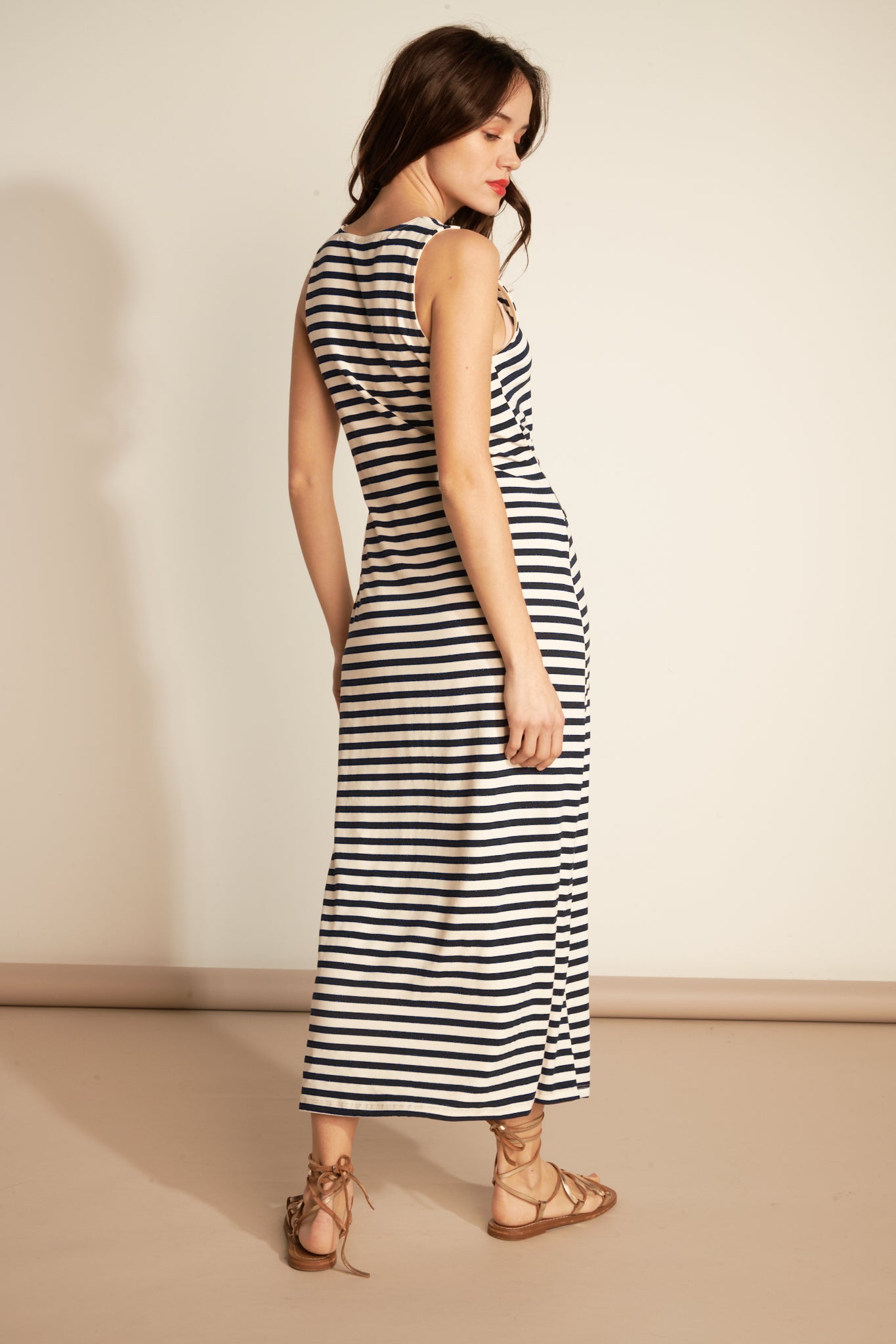 ROBE LONGUE MARINIÈRE ARIA MARINE