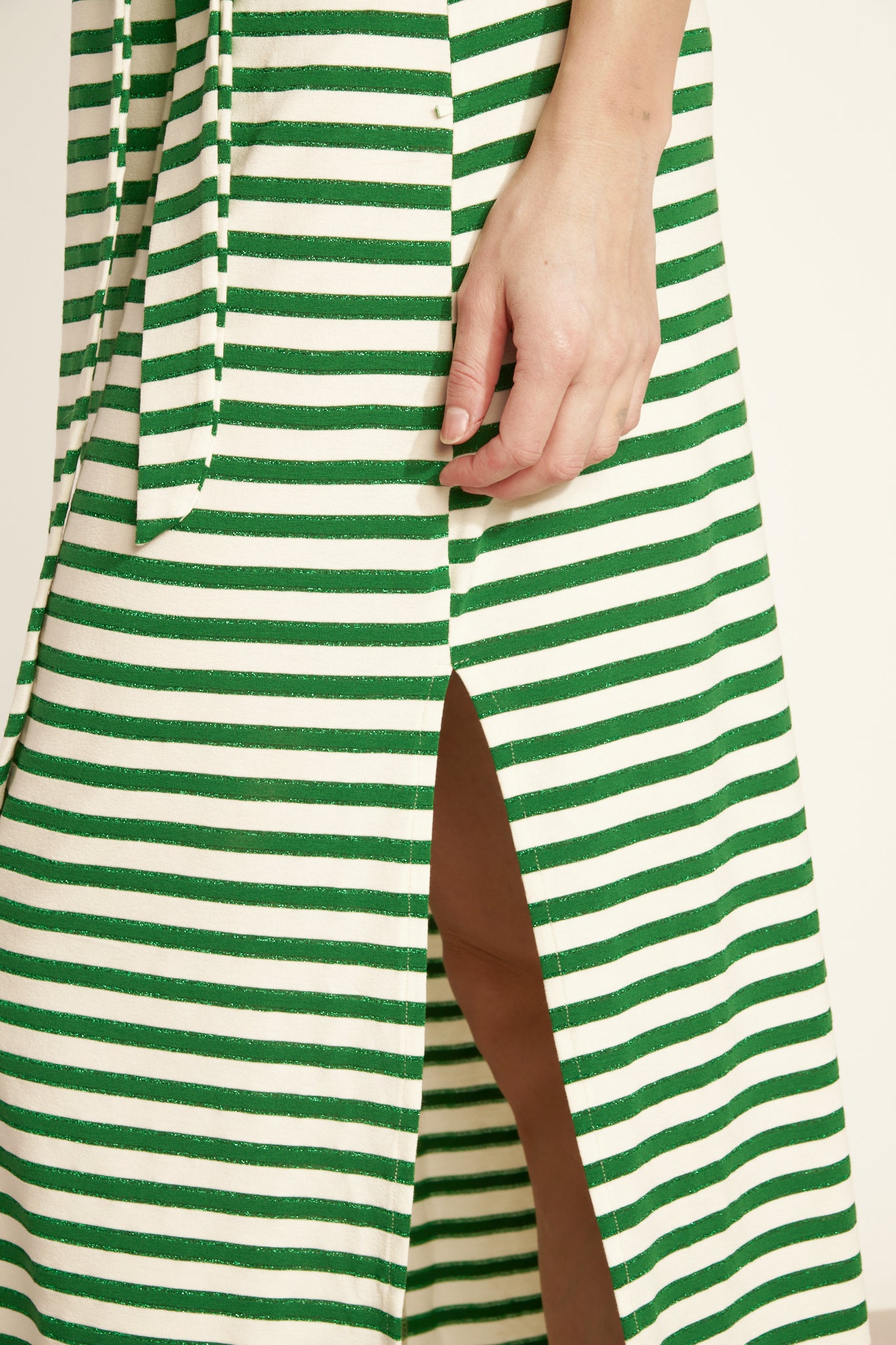 LONG GREEN ARIA MARINIERE DRESS