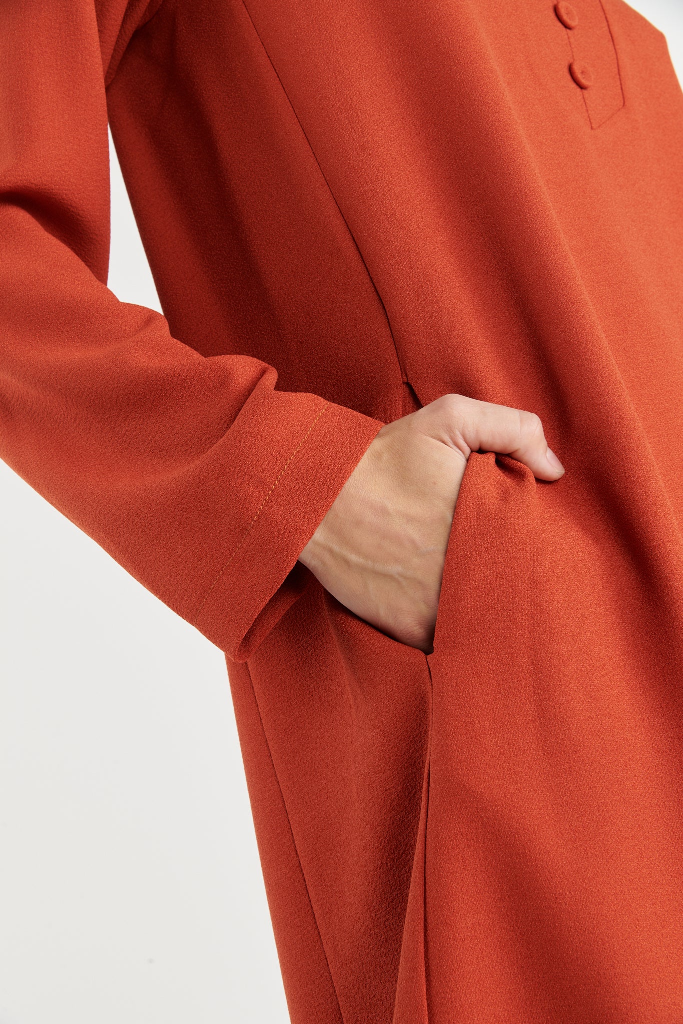 ROBE MANCHES LONGUES BAY ORANGE BRULÉ