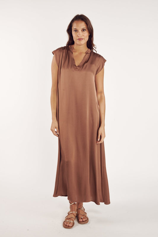 ROBE LONGUE ARLÈNE CAPPUCCINO
