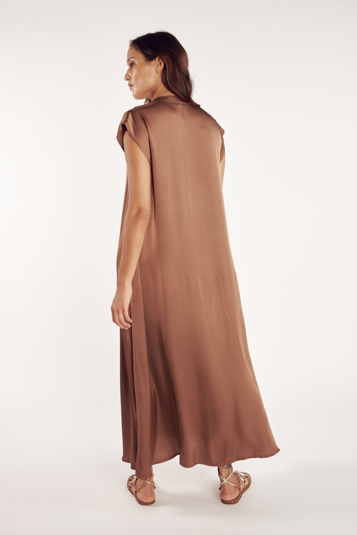 ROBE LONGUE ARLÈNE CAPPUCCINO
