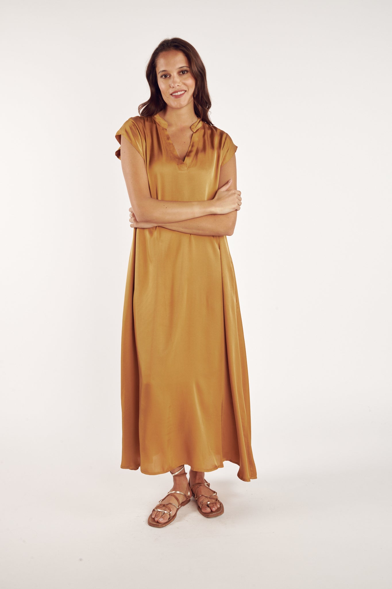 ROBE LONGUE ARLÈNE MIEL