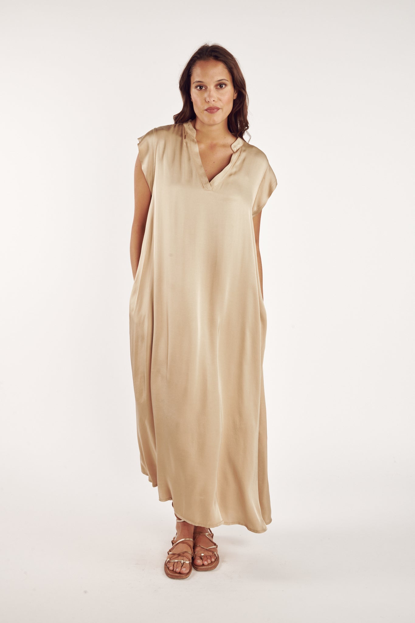 ROBE LONGUE ARLÈNE SABLE