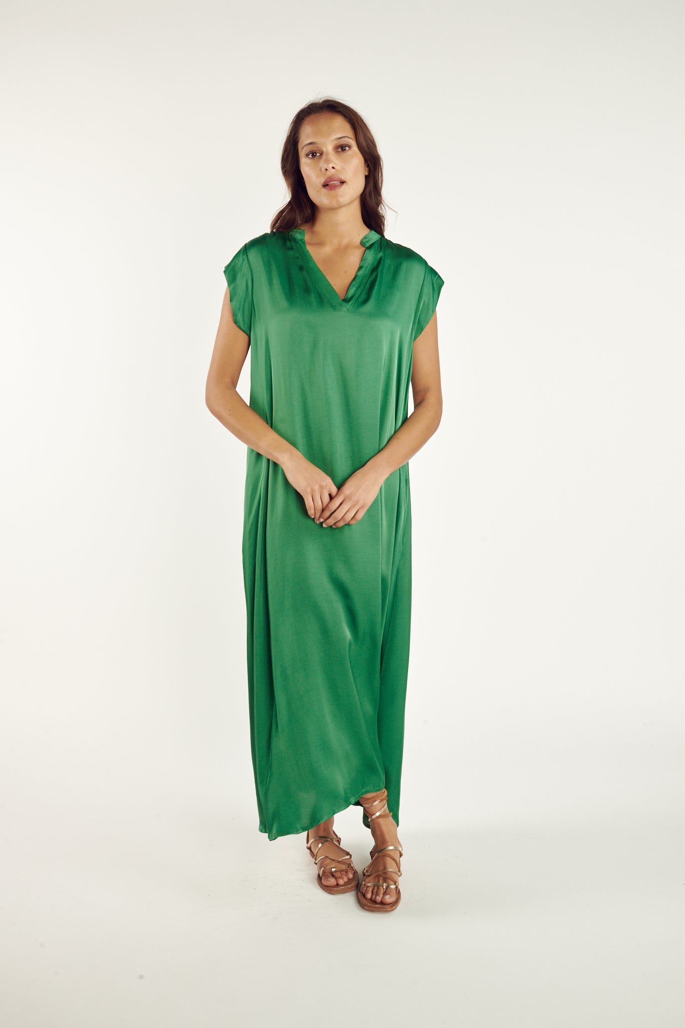 ROBE LONGUE ARLÈNE VERT