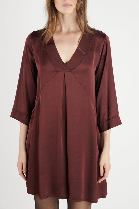ROBE COURTE DOMAE PRUNE