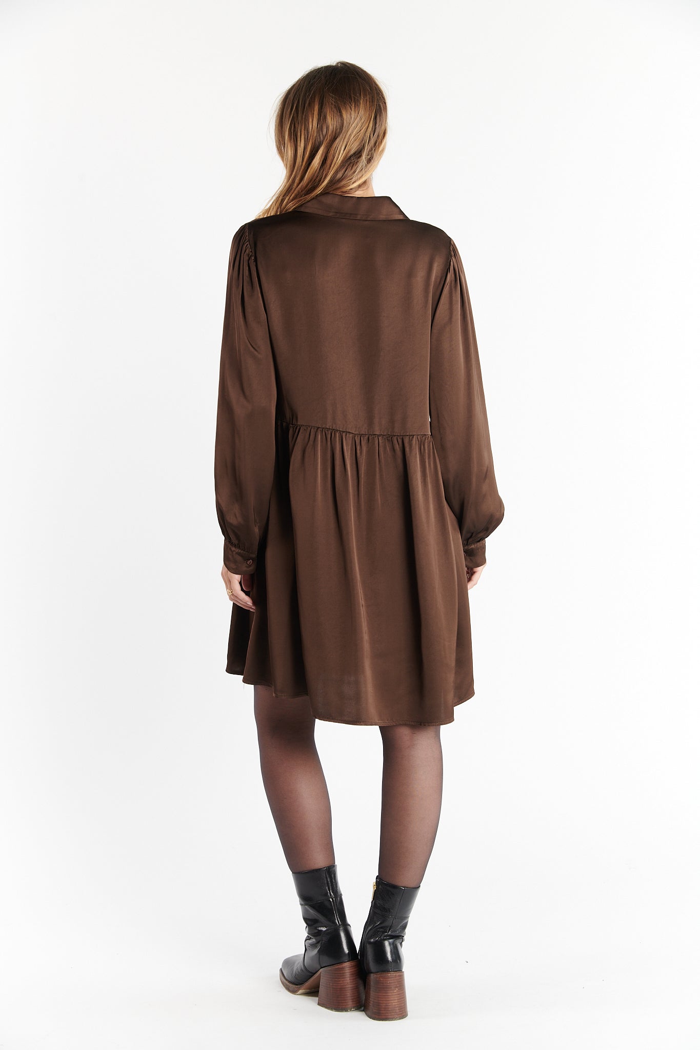 ROBE CHEMISE DONATELLA EBENE