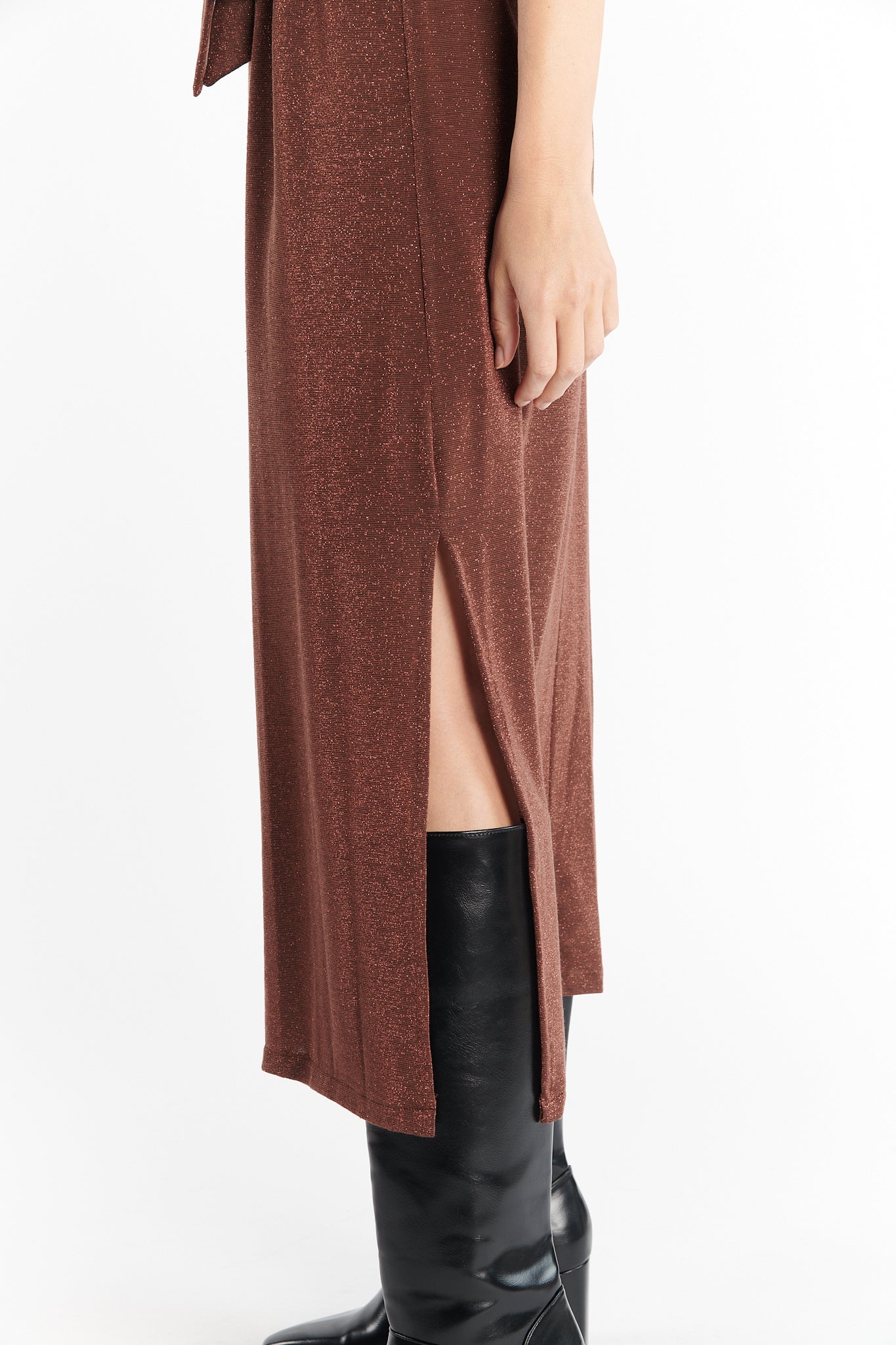 ROBE LONGUE LUREX DIVINE CAPPUCCINO