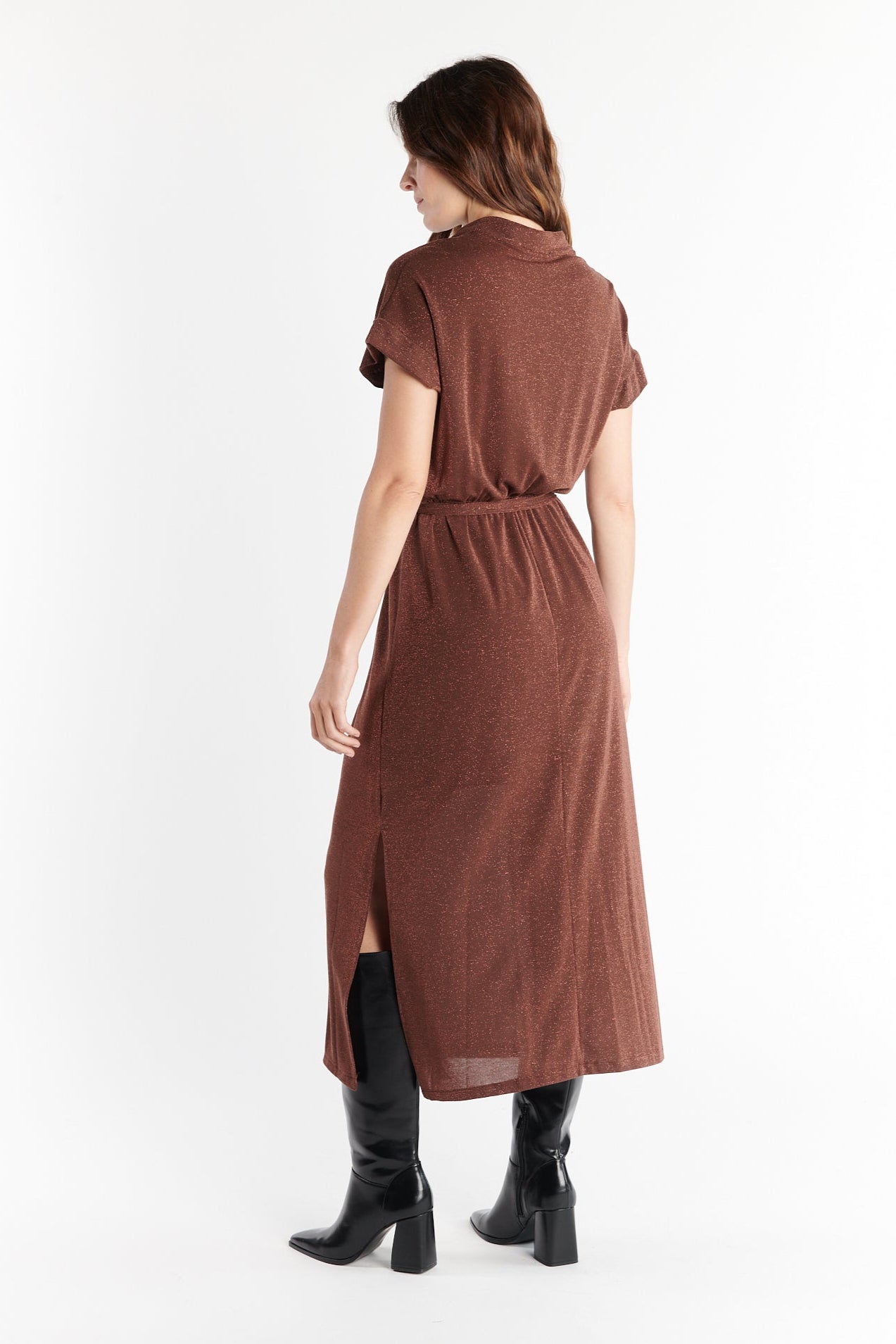 ROBE LONGUE LUREX DIVINE CAPPUCCINO