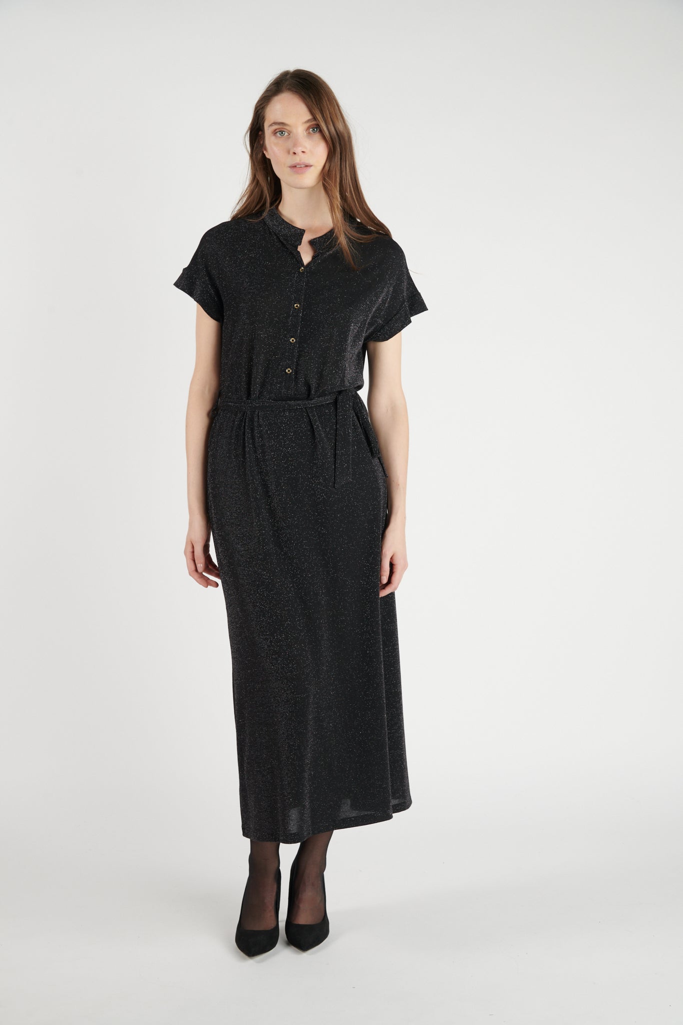 ROBE LONGUE LUREX DIVINE NOIR