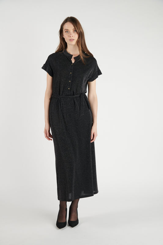 ROBE LONGUE LUREX DIVINE NOIR