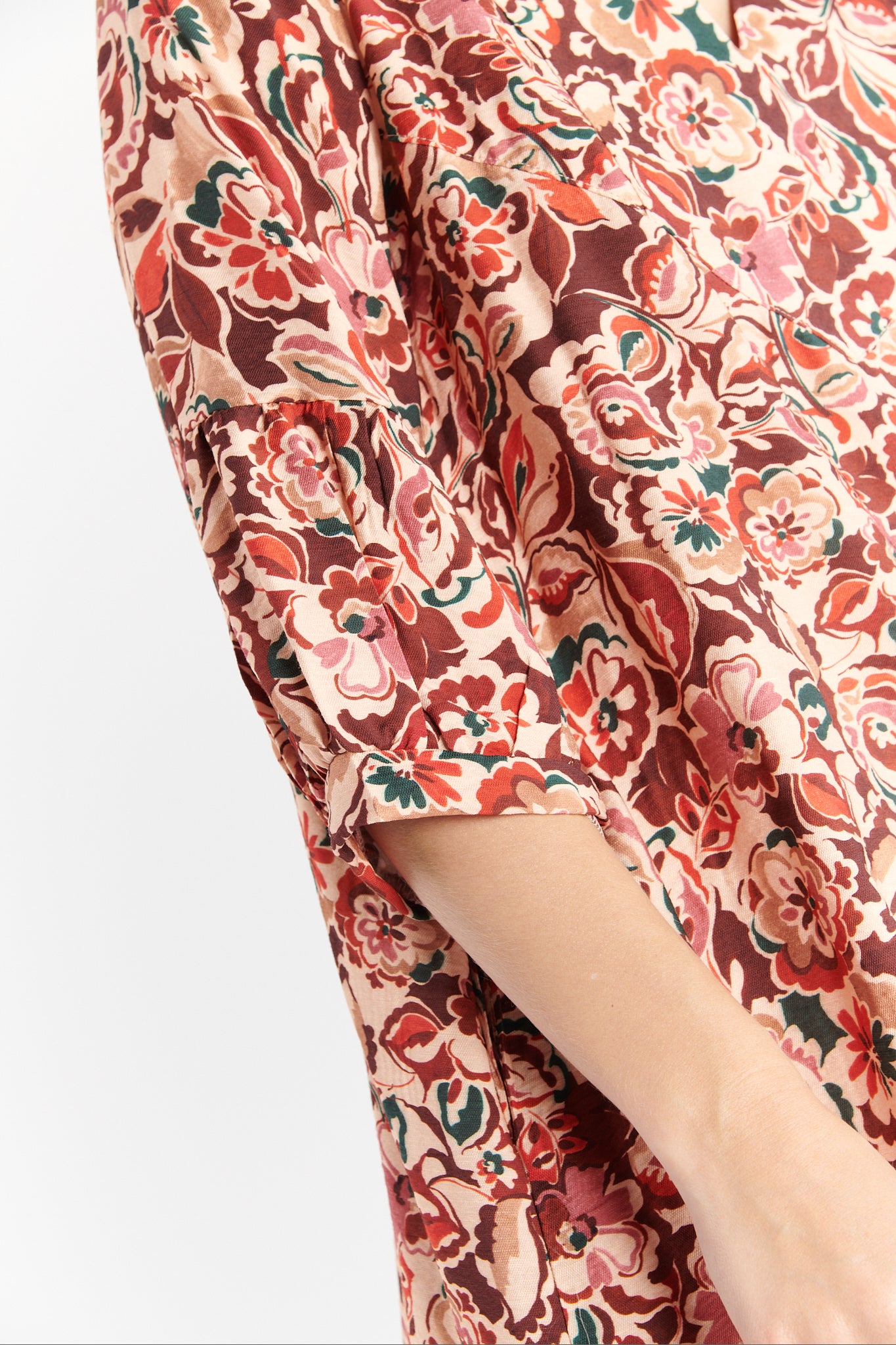 ROBE COURTE DALANDA IMPRIMÉ FLOWER PRUNE