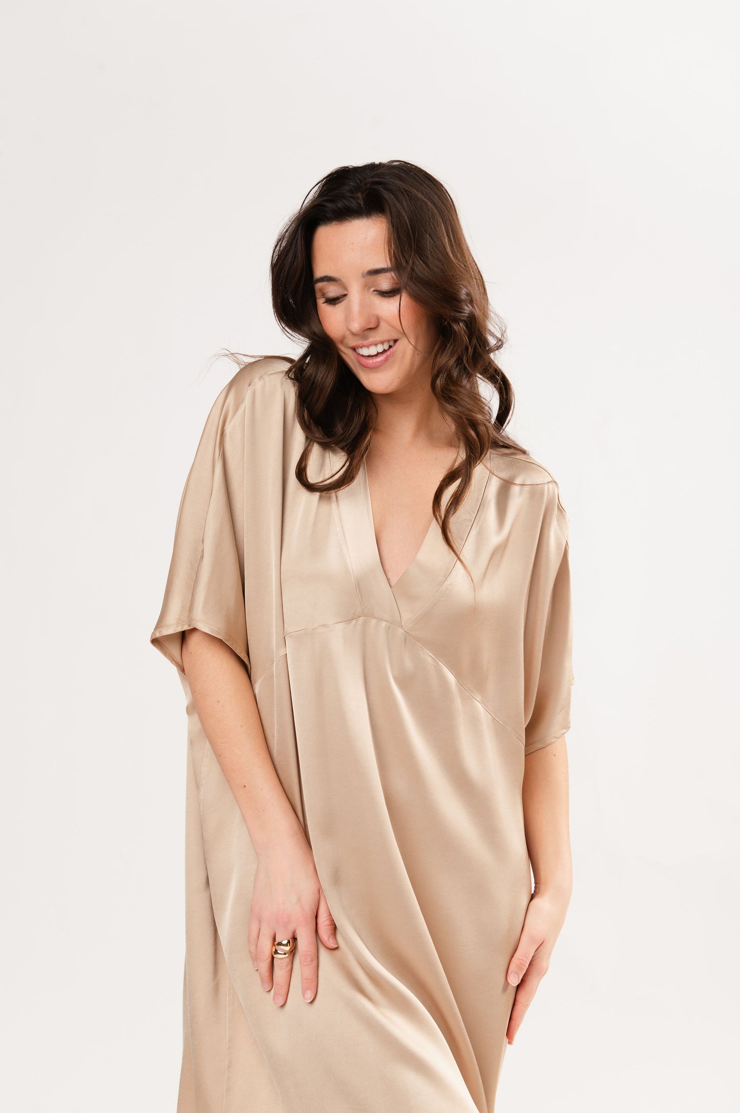 ROBE KIMONO FABRICE BEIGE
