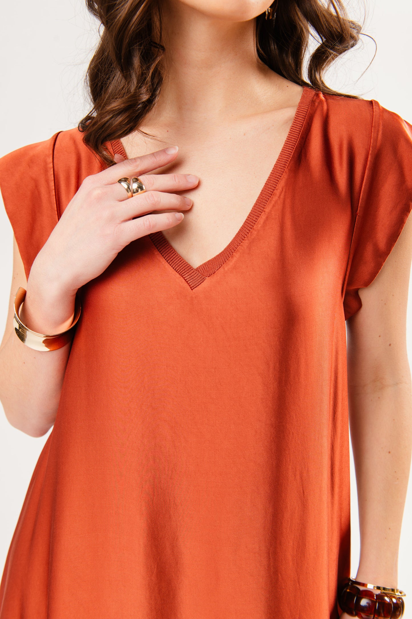 ROBE LONGUE FLEUR PAPRIKA