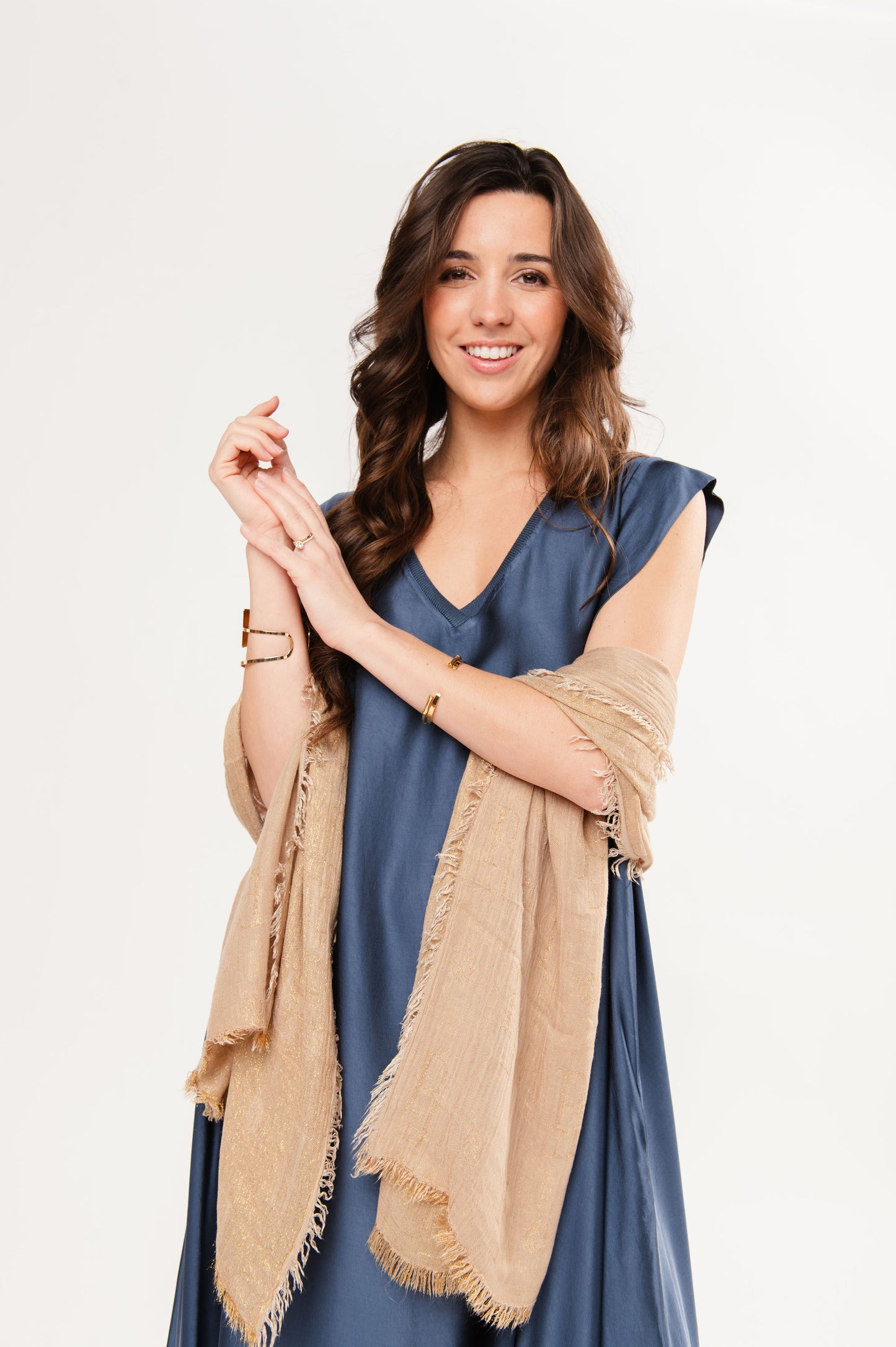 CHECHE PAILLETÉ ÉPONINE BEIGE