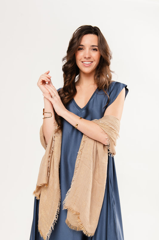 CHECHE LUREX BEIGE ÉPONINE