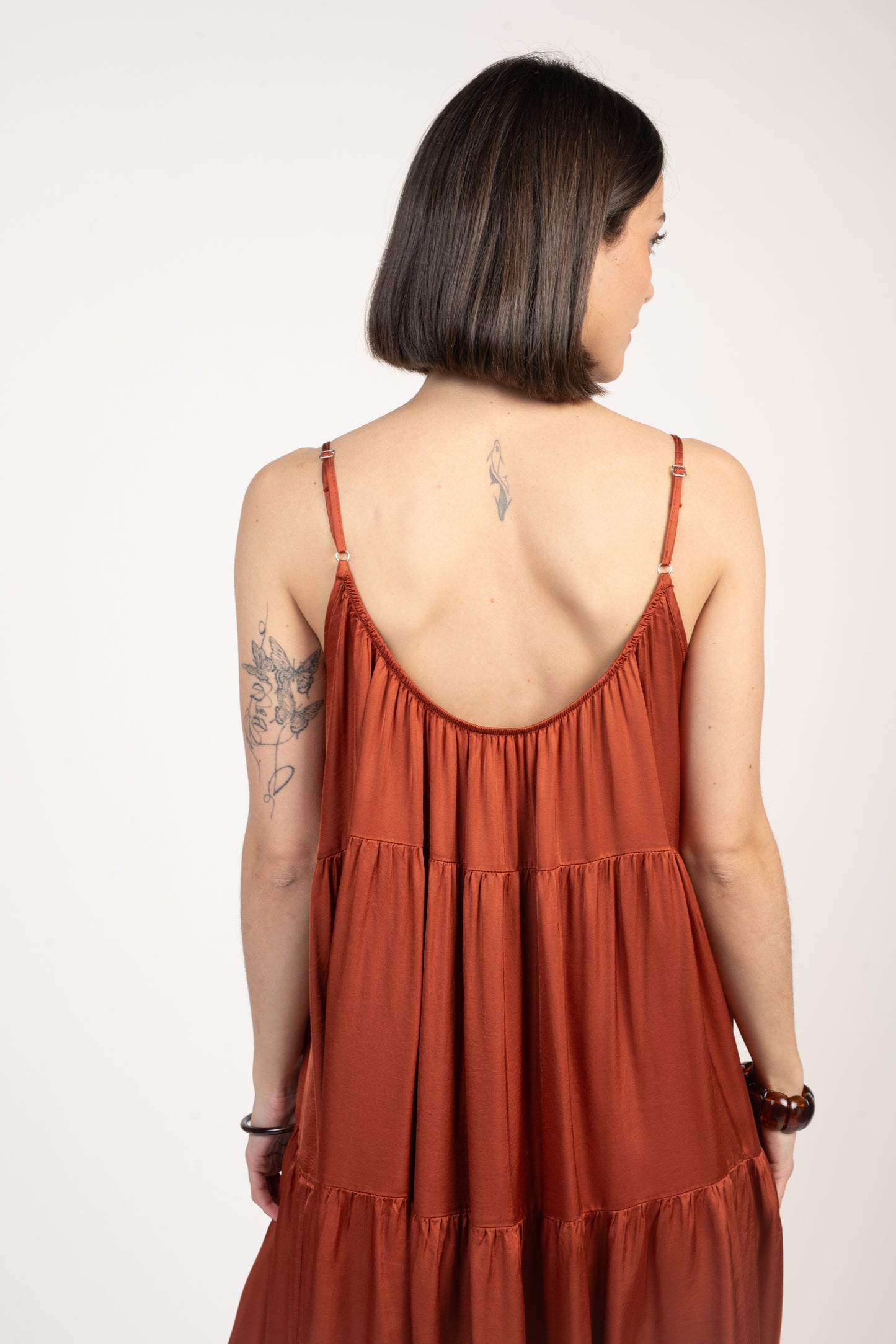 ROBE COURTE À VOLANTS FLORIAN PAPRIKA