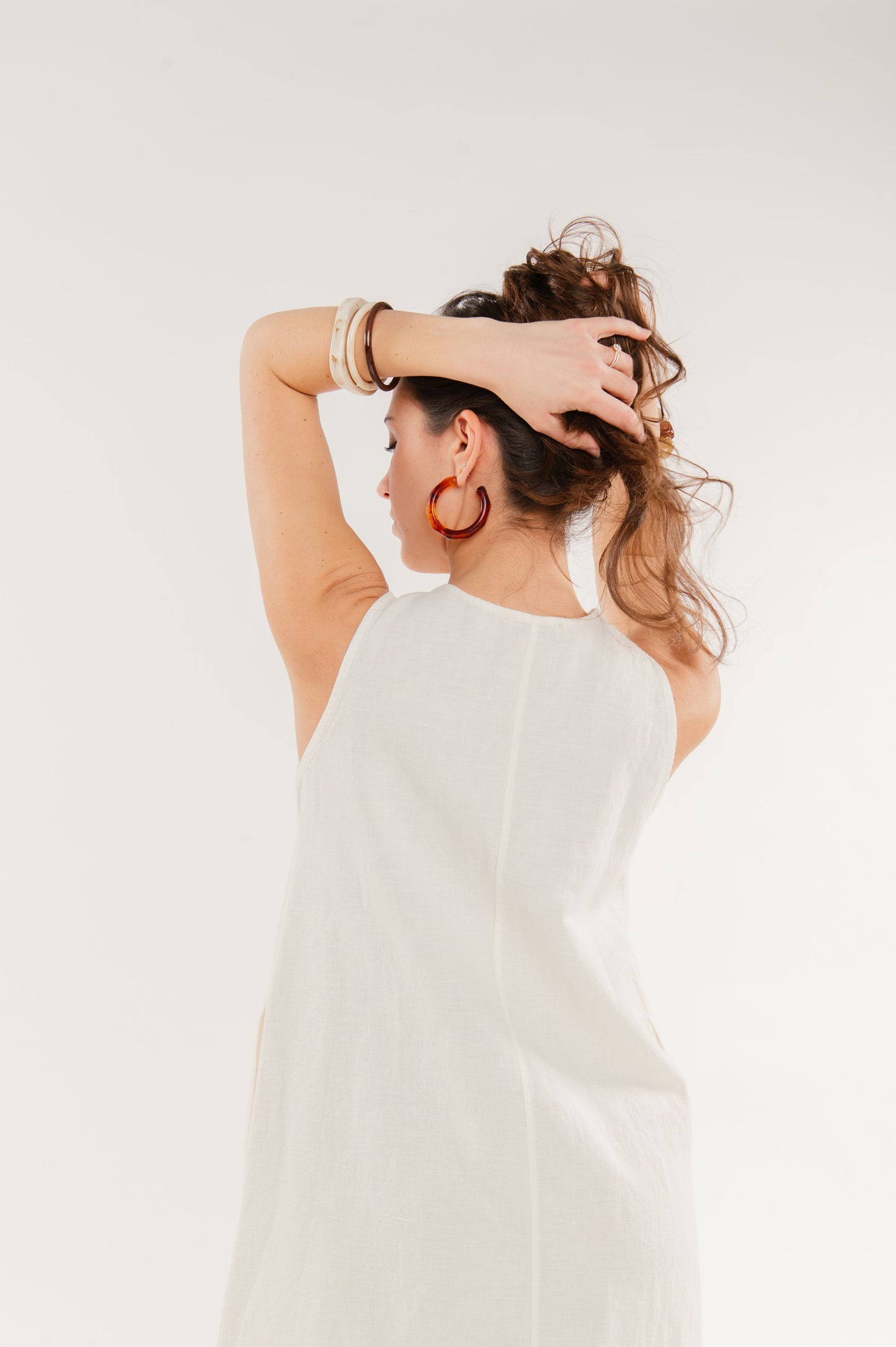 ROBE LONGUE EN LIN FÉLIX ÉCRU