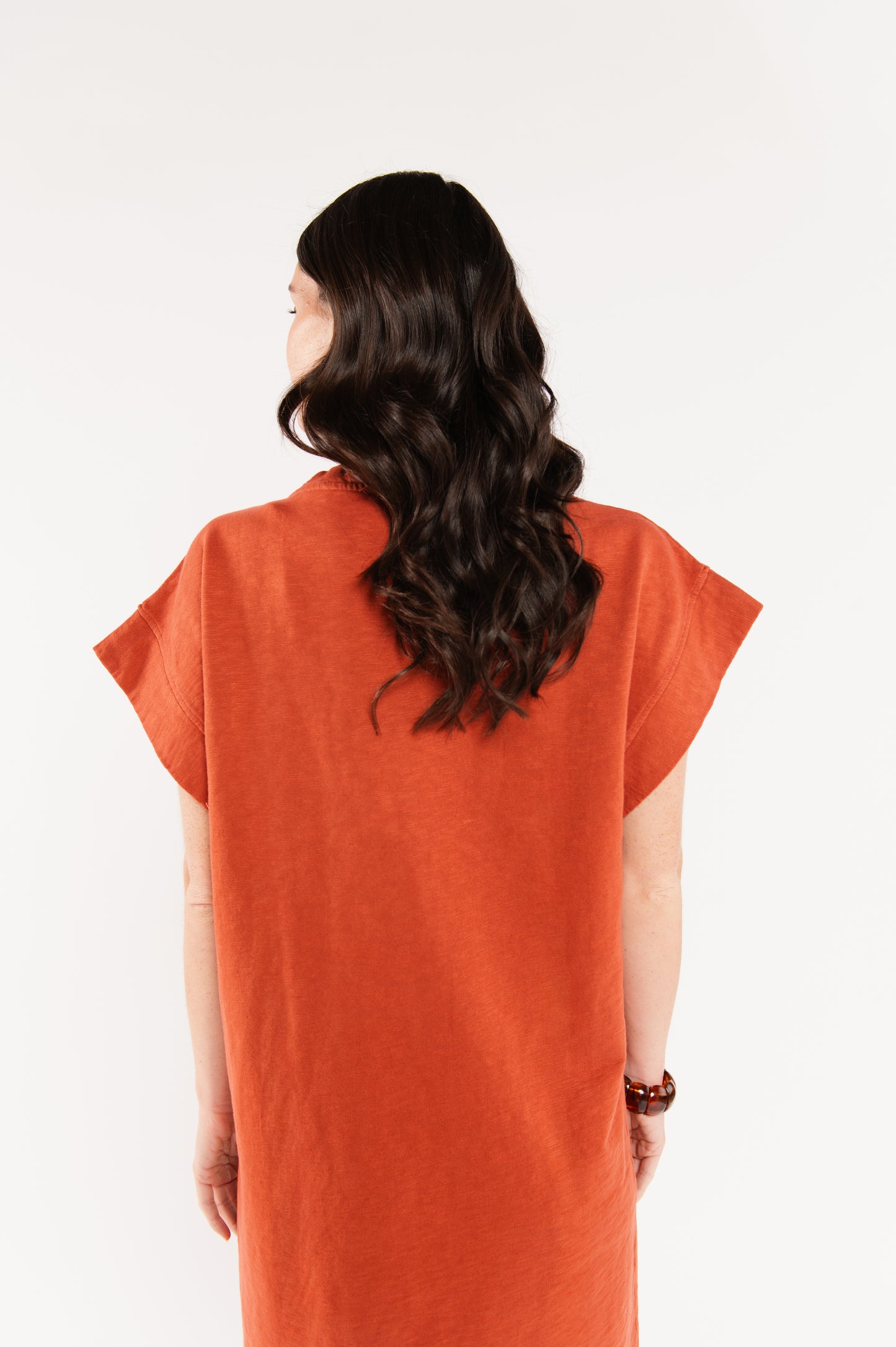 ROBE EN COTON BIO EUGÉNIA TERRACOTTA