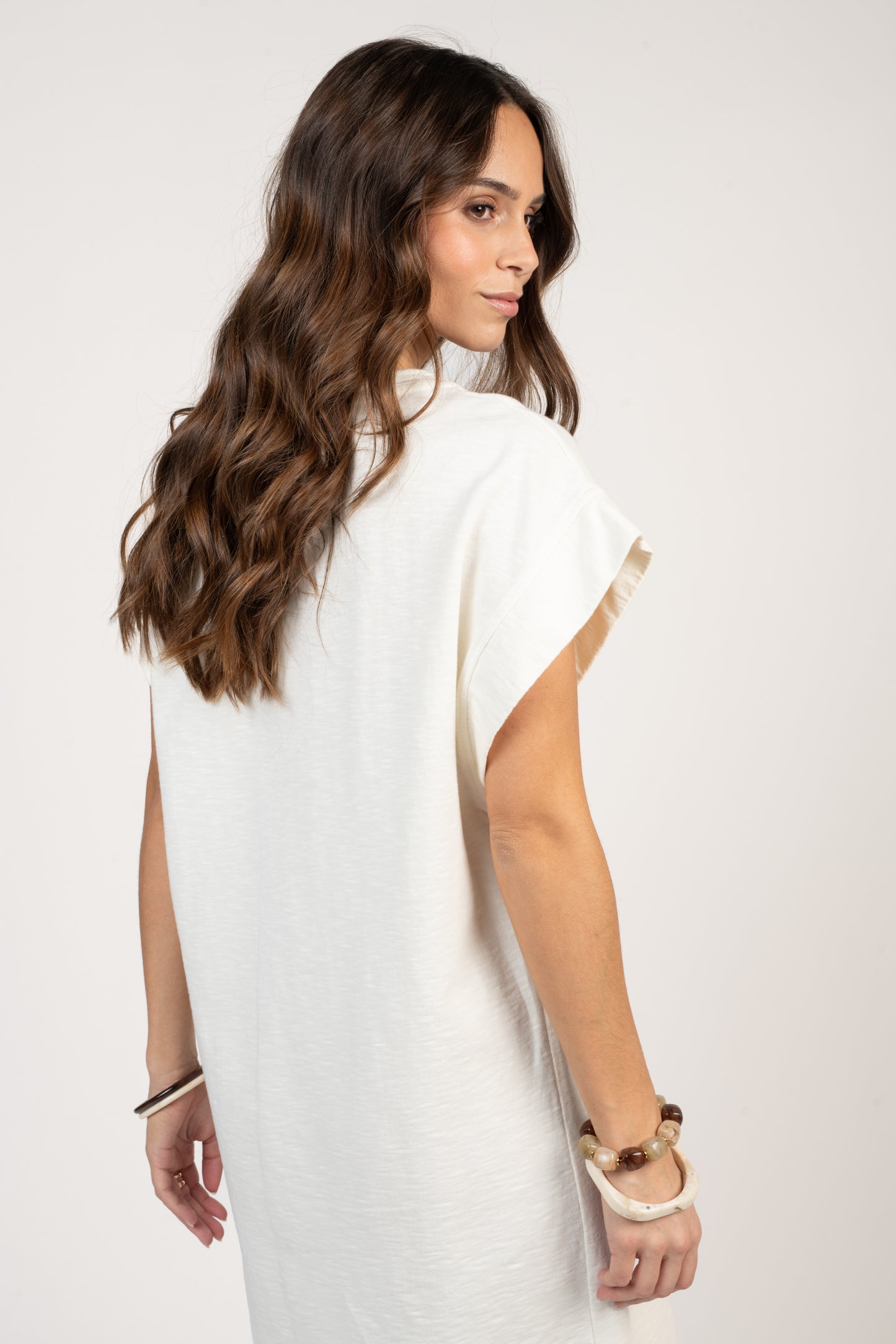 ROBE EN COTON BIO EUGÉNIA ÉCRU