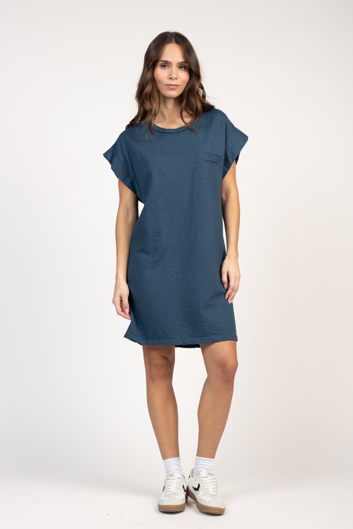 ROBE EN COTON BIO EUGÉNIA BLEU