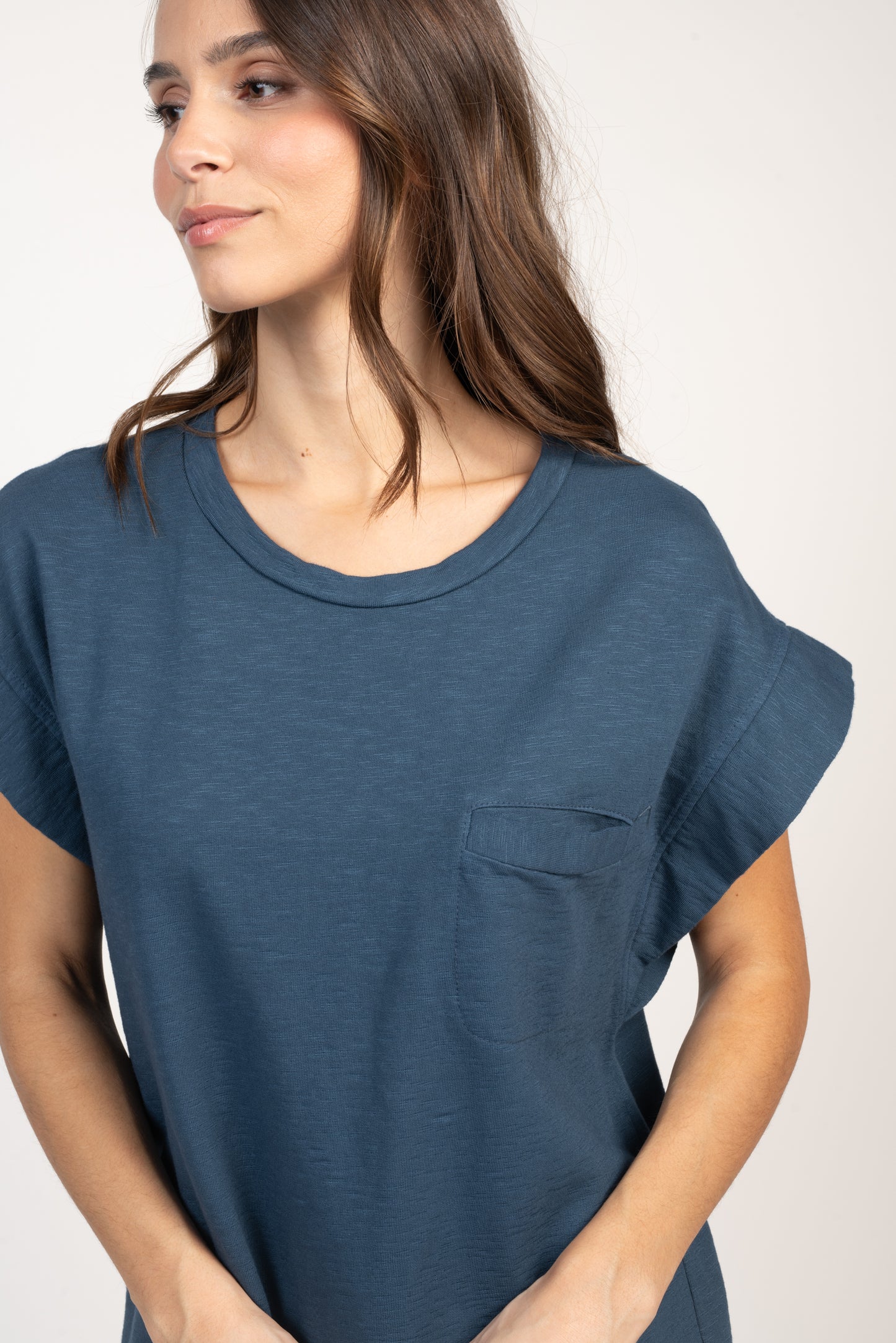 ROBE EN COTON BIO EUGÉNIA BLEU