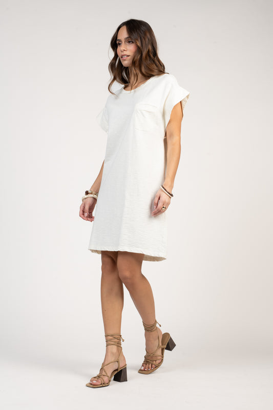 ROBE EN COTON BIO EUGÉNIA ÉCRU