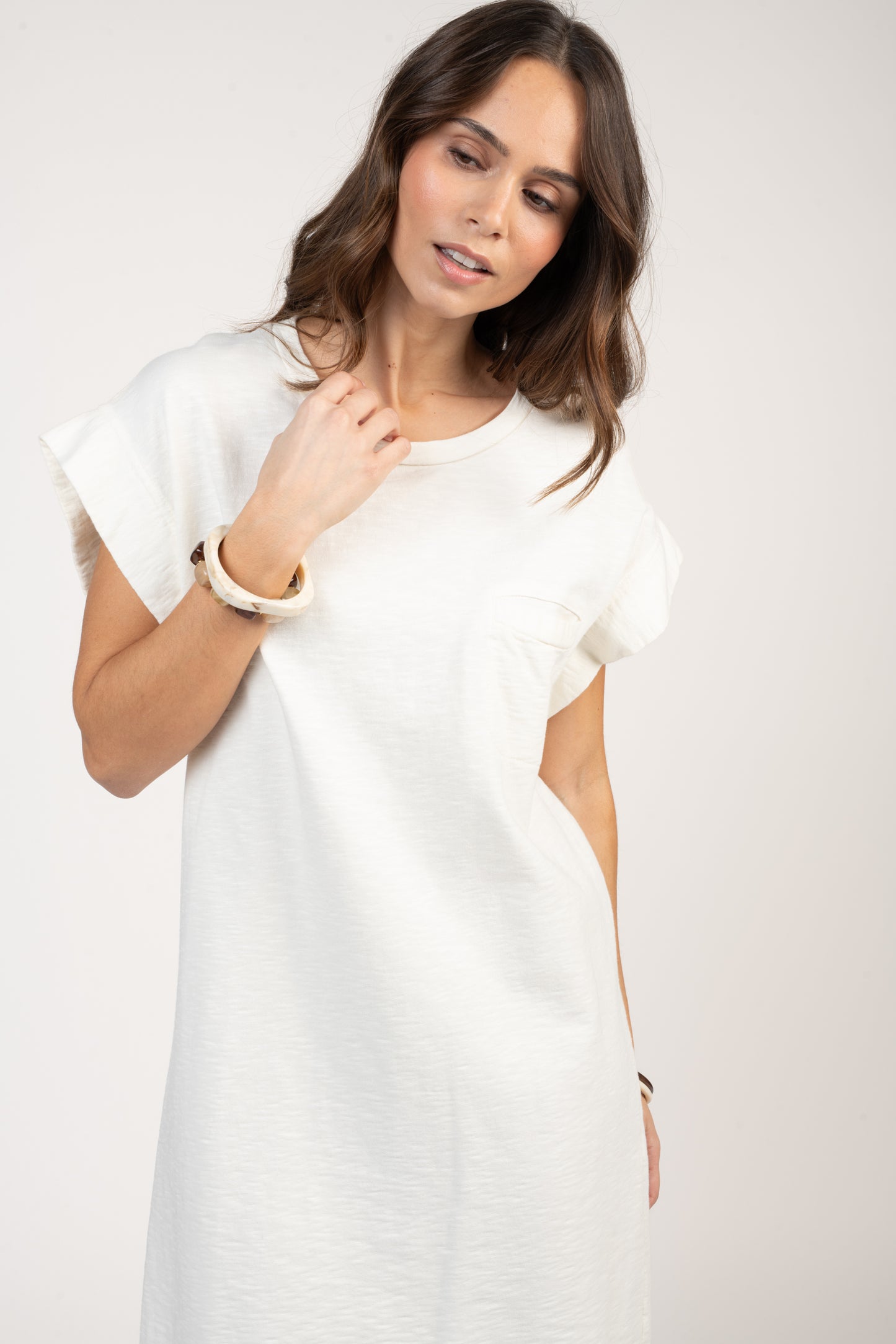 ROBE EN COTON BIO EUGÉNIA ÉCRU