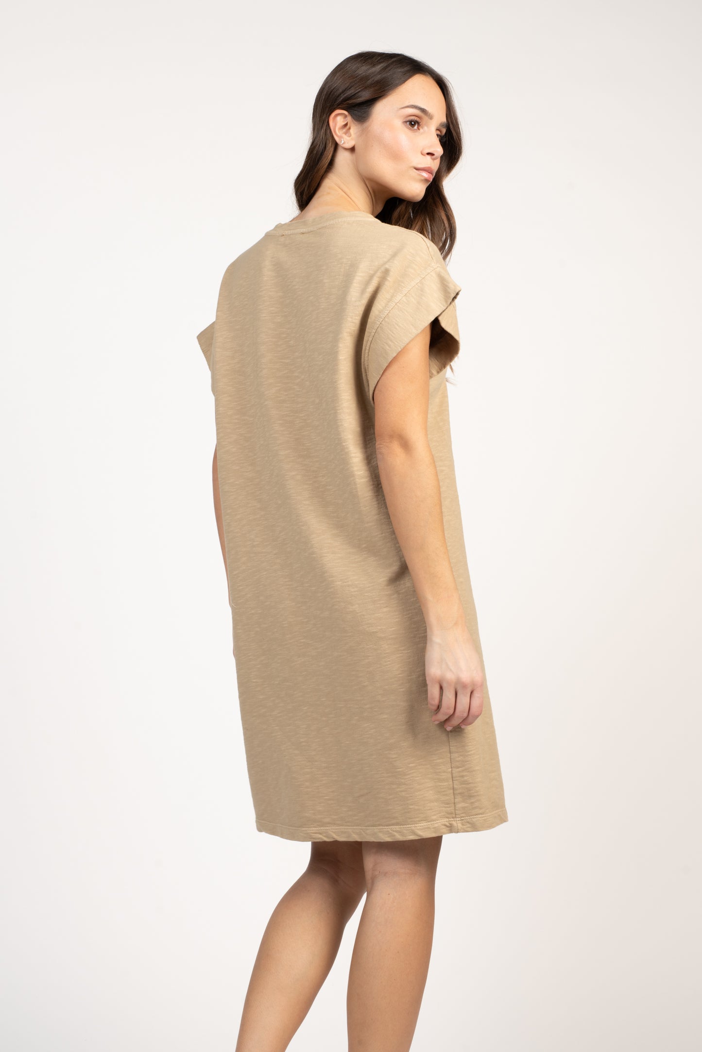ROBE EN COTON BIO EUGÉNIA SABLE