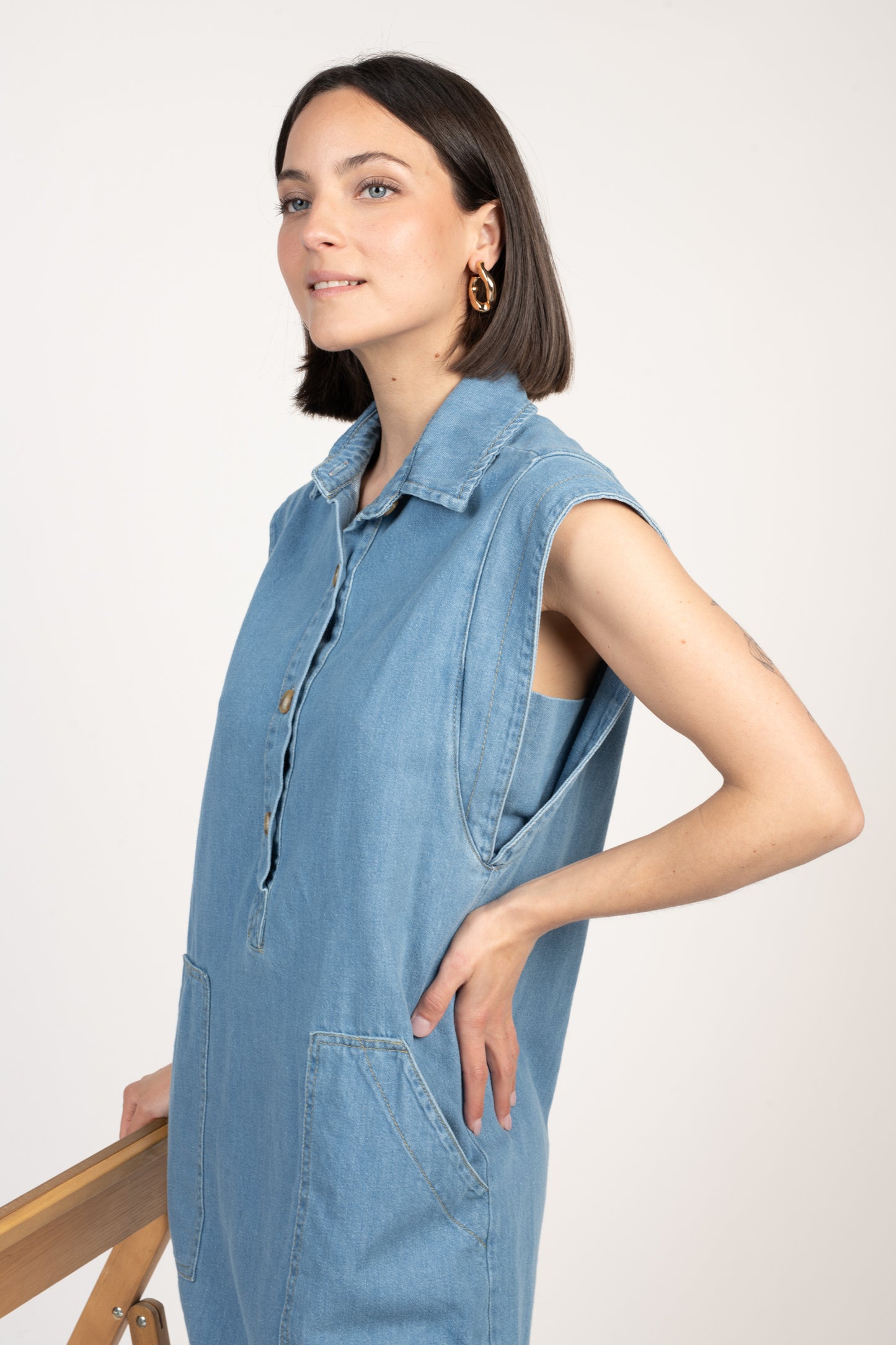 ROBE EN JEAN CLAIR ÉVELINE