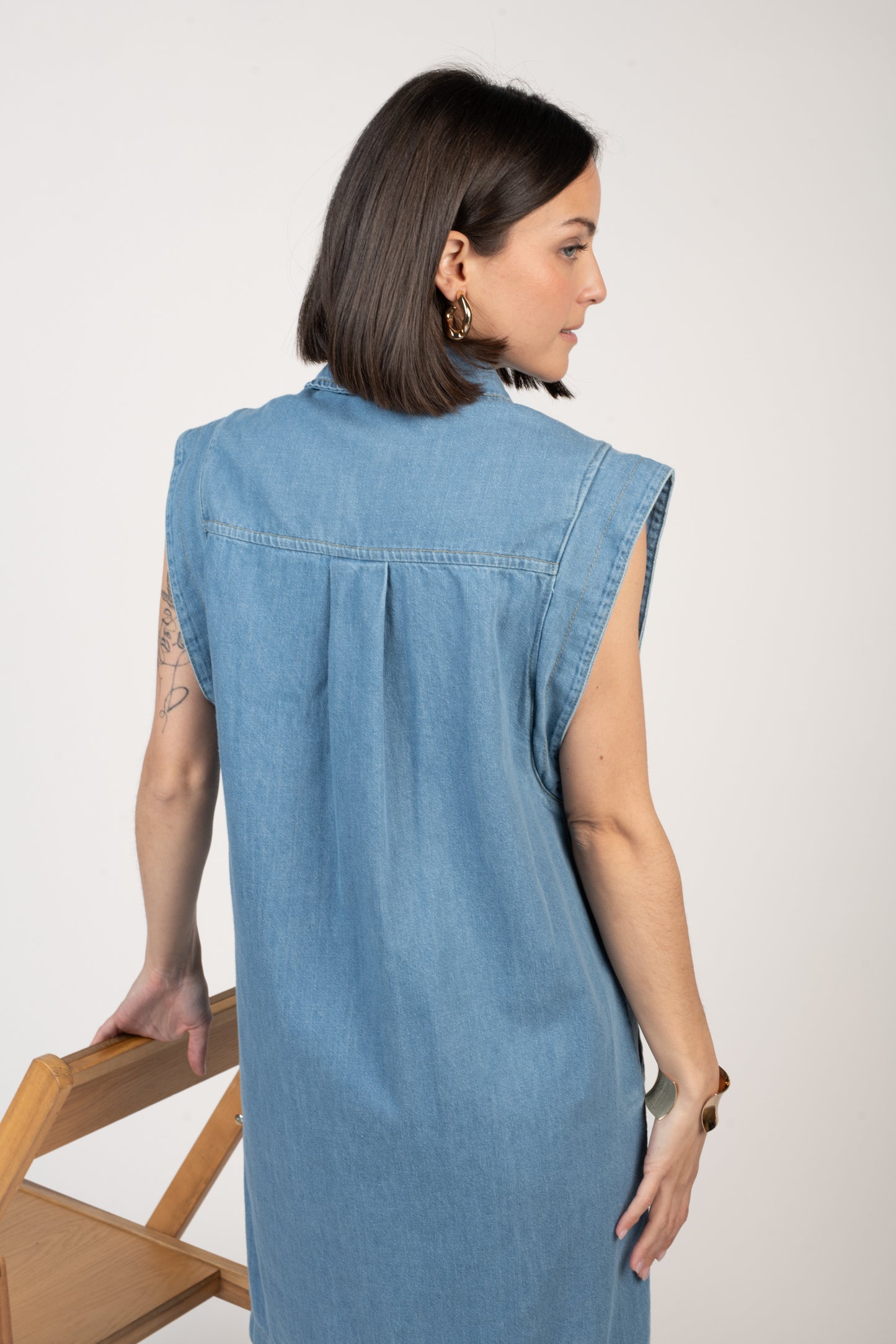 ROBE EN JEAN CLAIR ÉVELINE