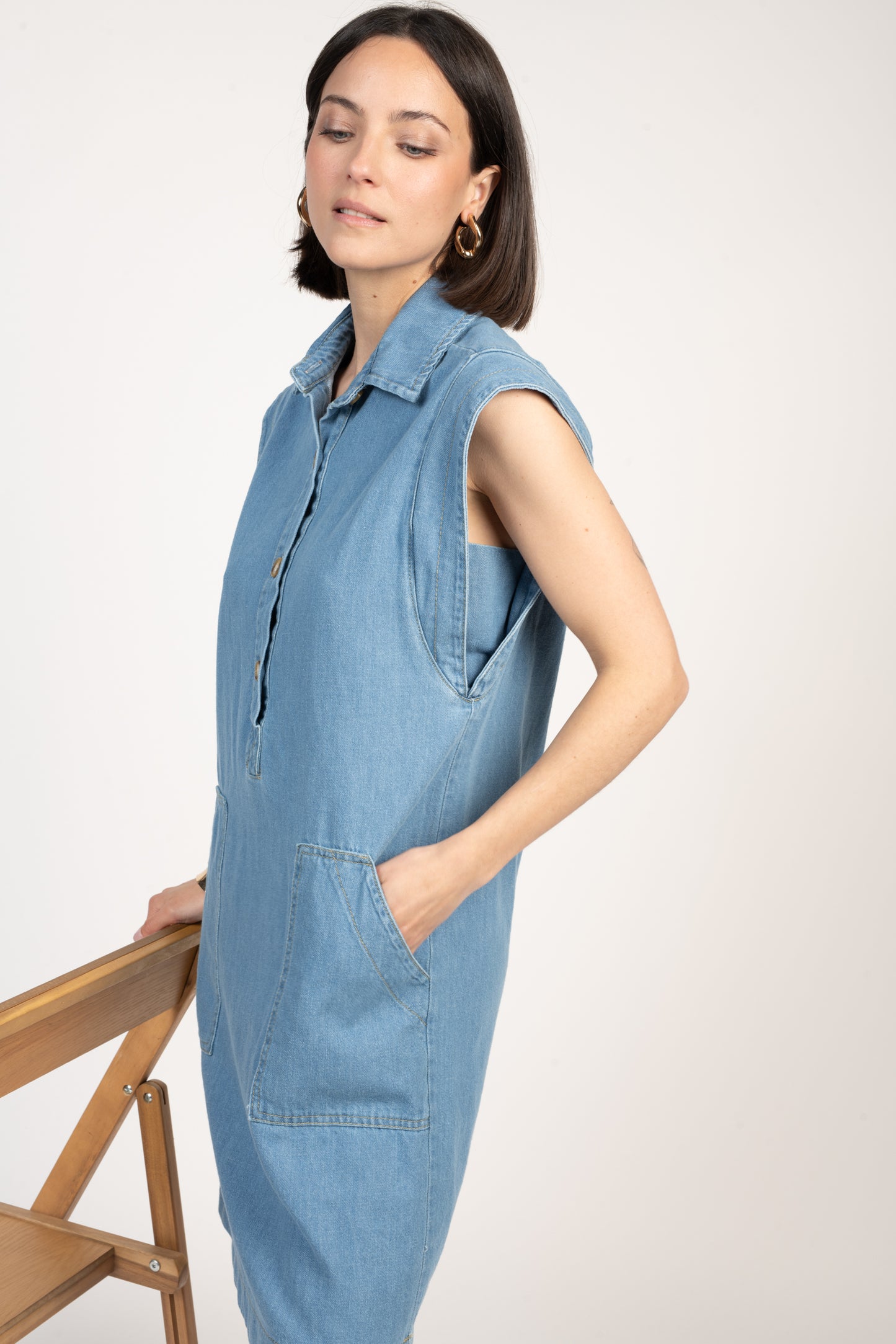 ROBE EN JEAN CLAIR ÉVELINE