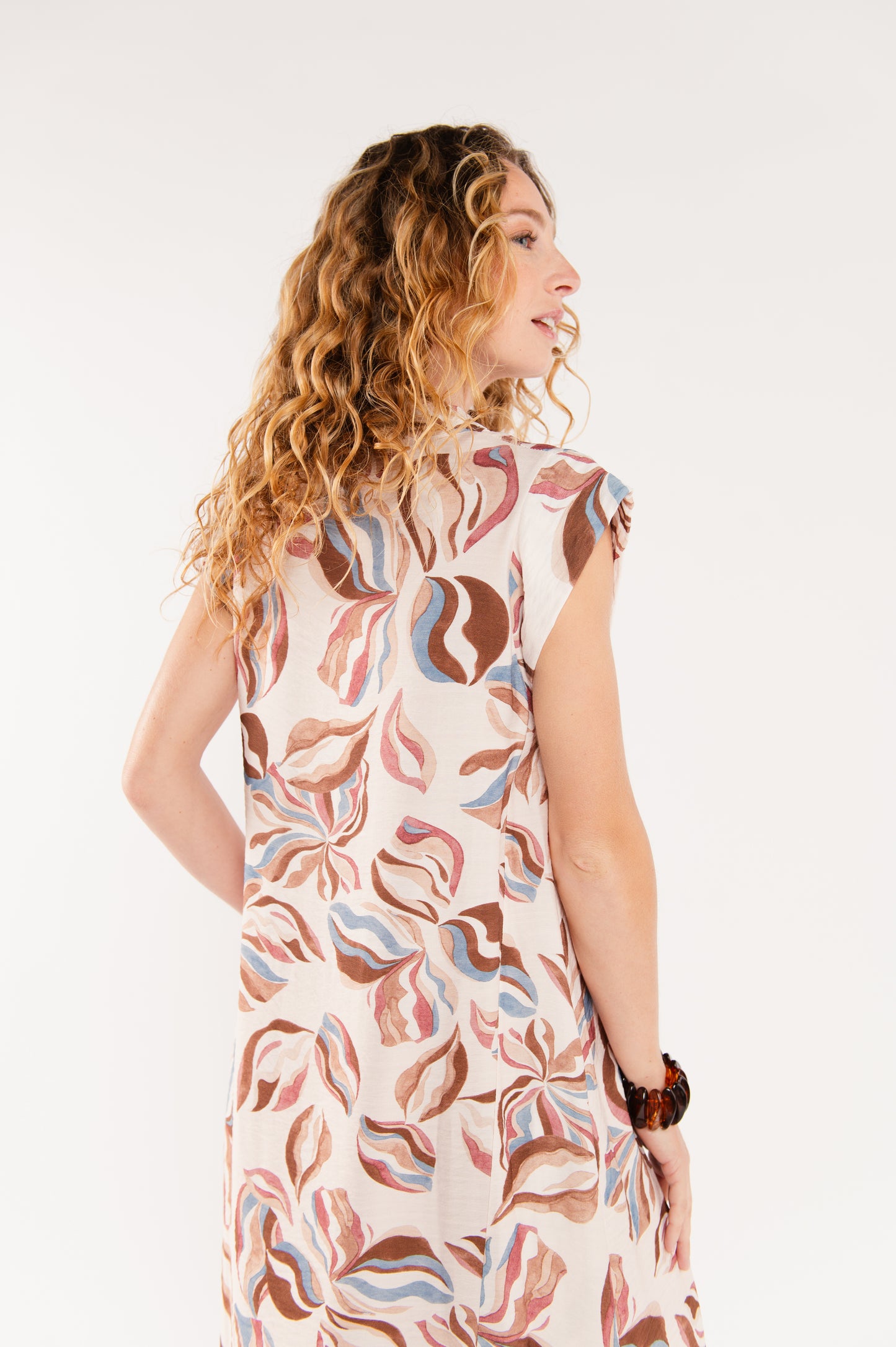 ROBE LONGUE FLEURIE EMMY ÉCRUE