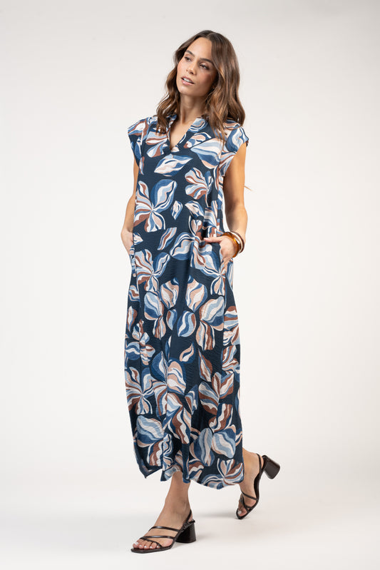 ROBE LONGUE FLEURIE EMMY MARINE