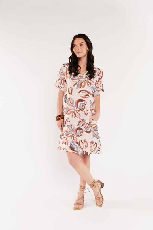 ROBE À FLEURS ÉLI ÉCRUE