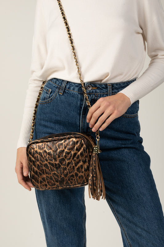 PETIT SAC MATELASSÉ CHICAGO LEOPARD