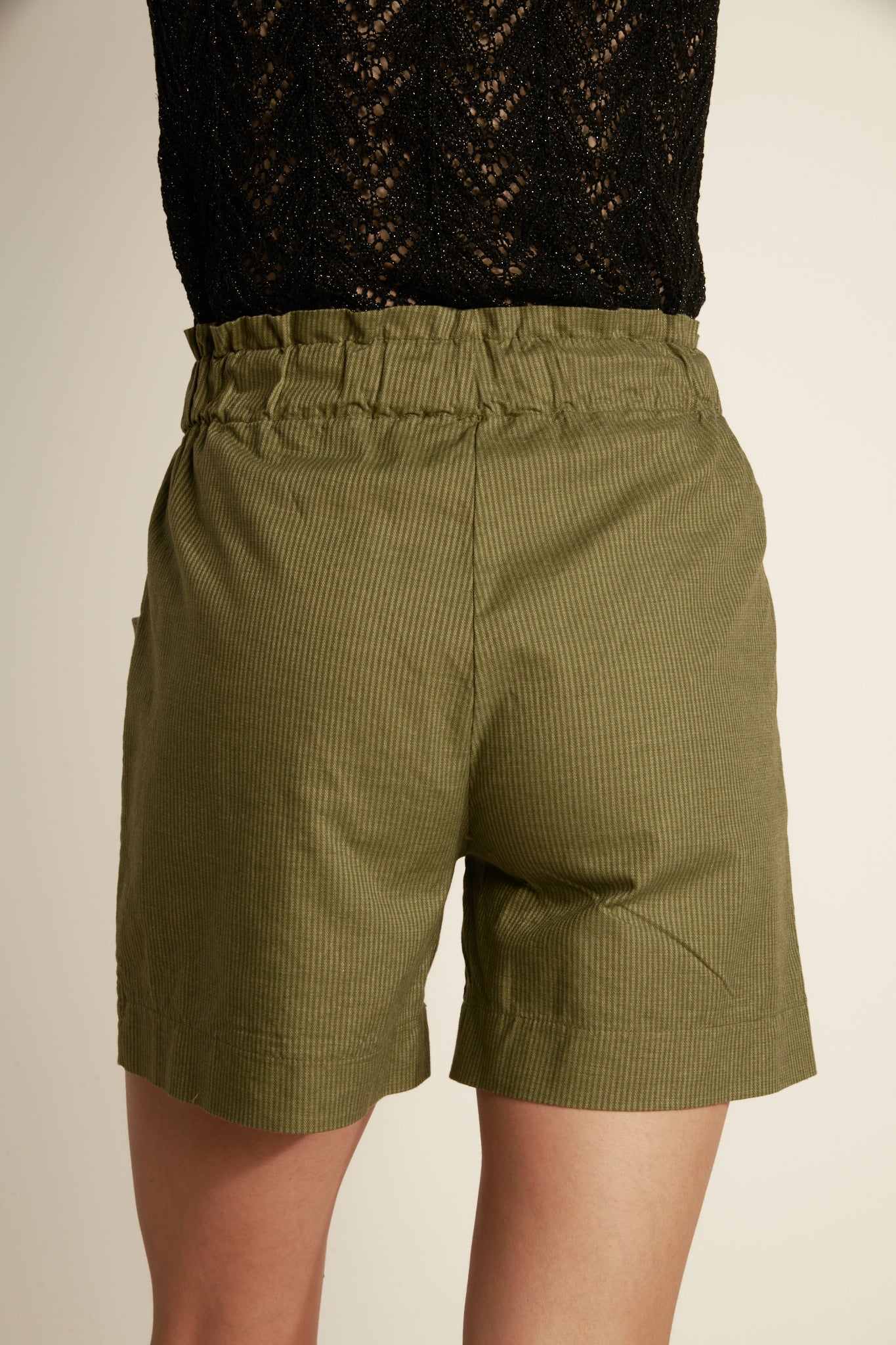 SHORT À RAYURES ANATOLE KAKI