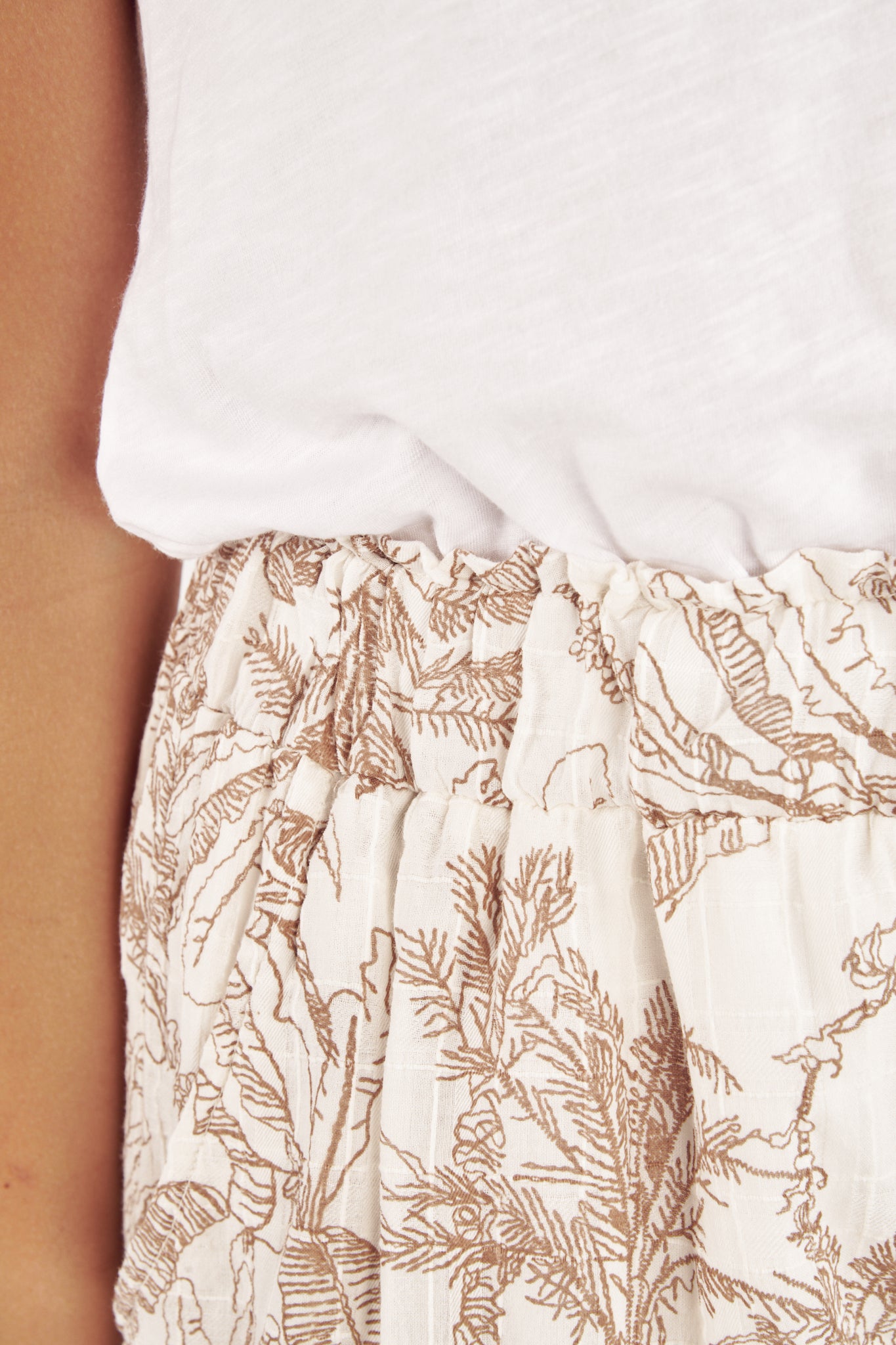 SHORT VOILE TEXTURÉ COREY CACAO JUNGLE
