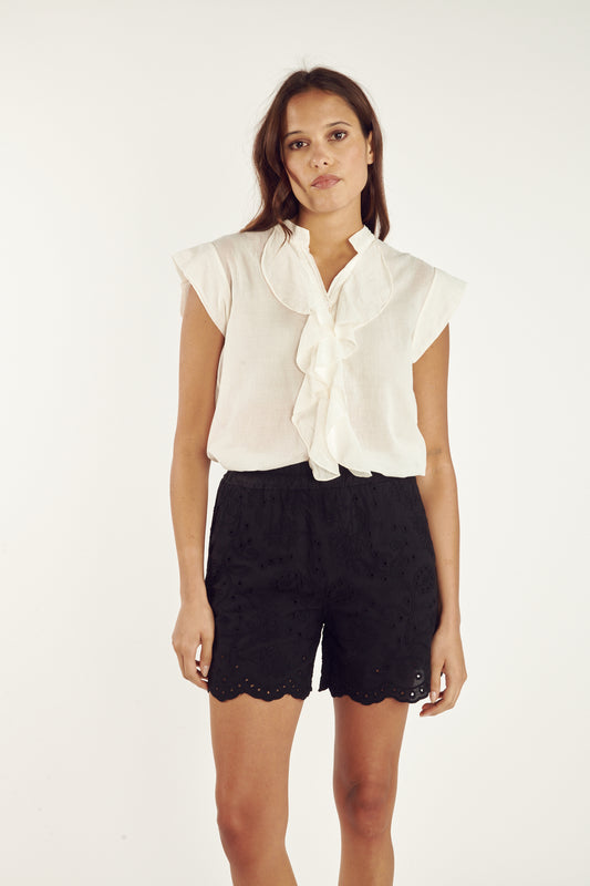 SHORT CELINA BRODERIE NOIR