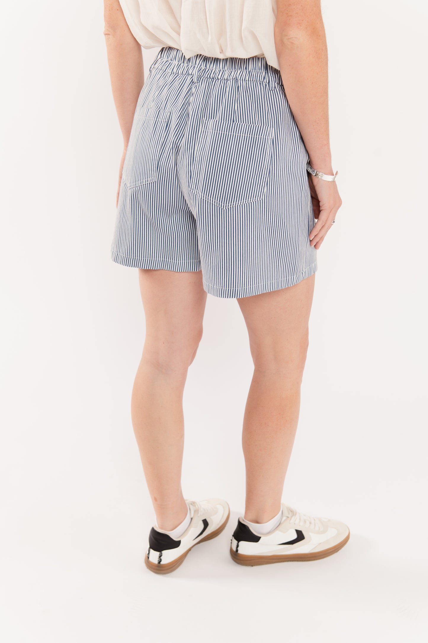SHORT À RAYURES FAUSTO MARINE