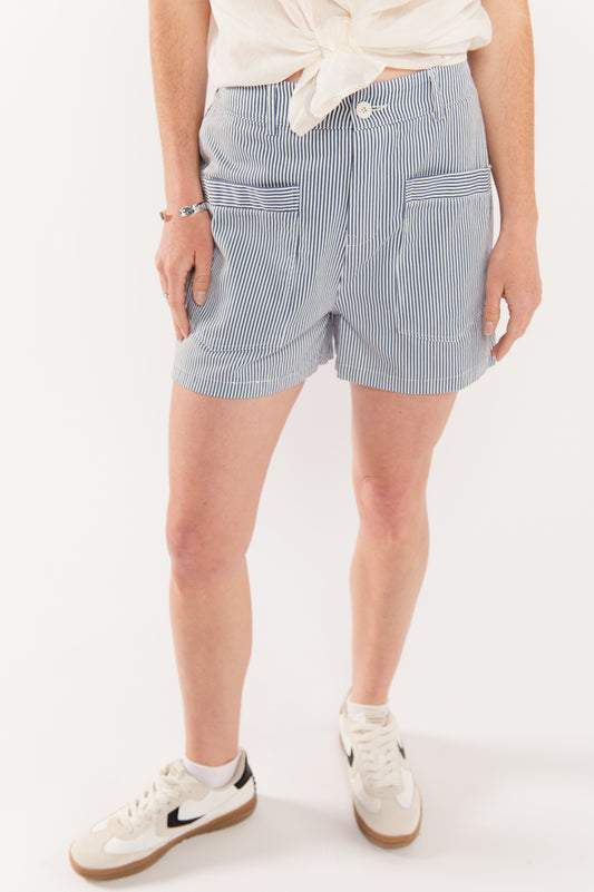 SHORT À RAYURES FAUSTO MARINE