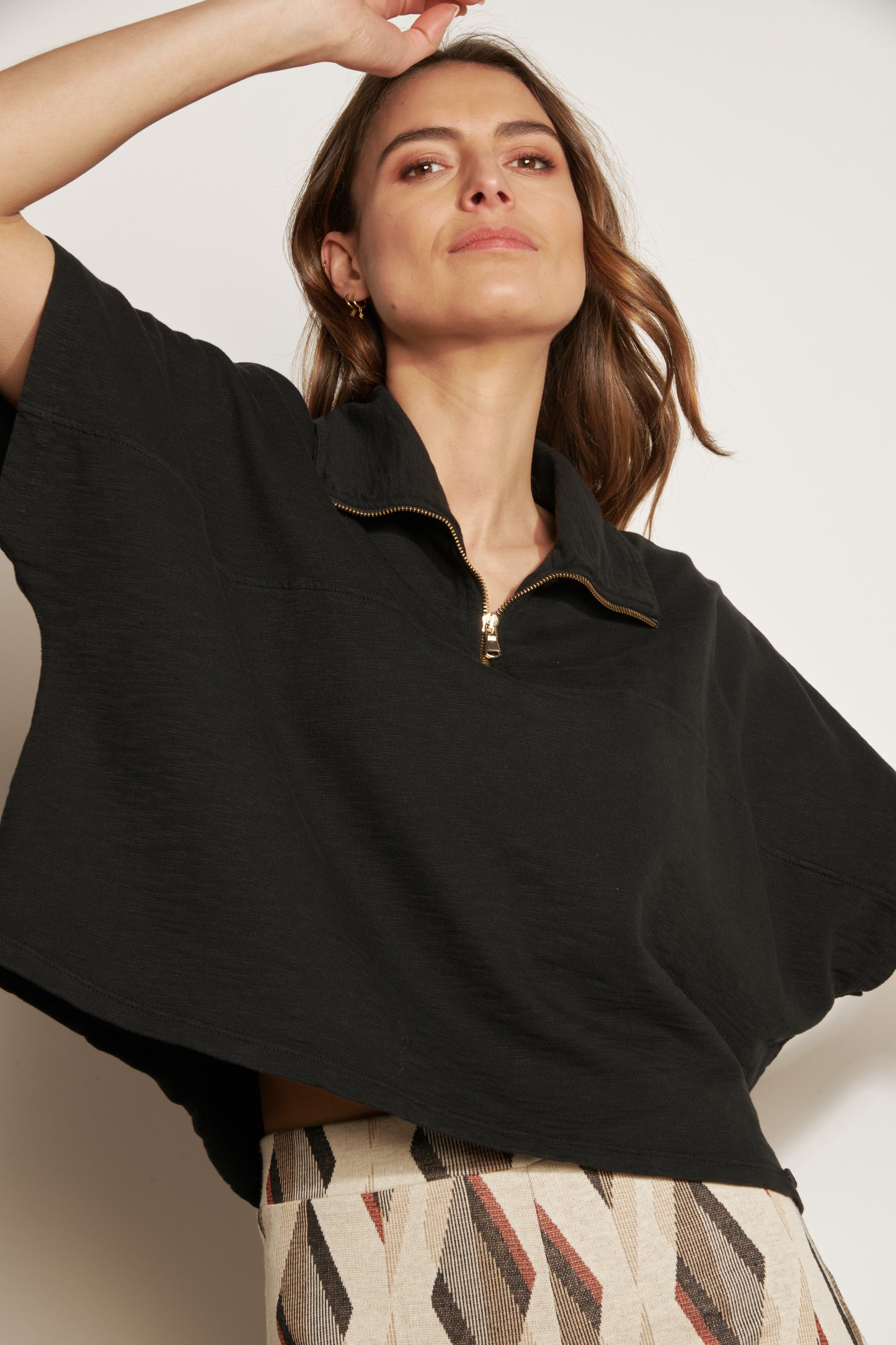 BLACK ORGANIC COTTON ADRIEL SWEATSHIRT