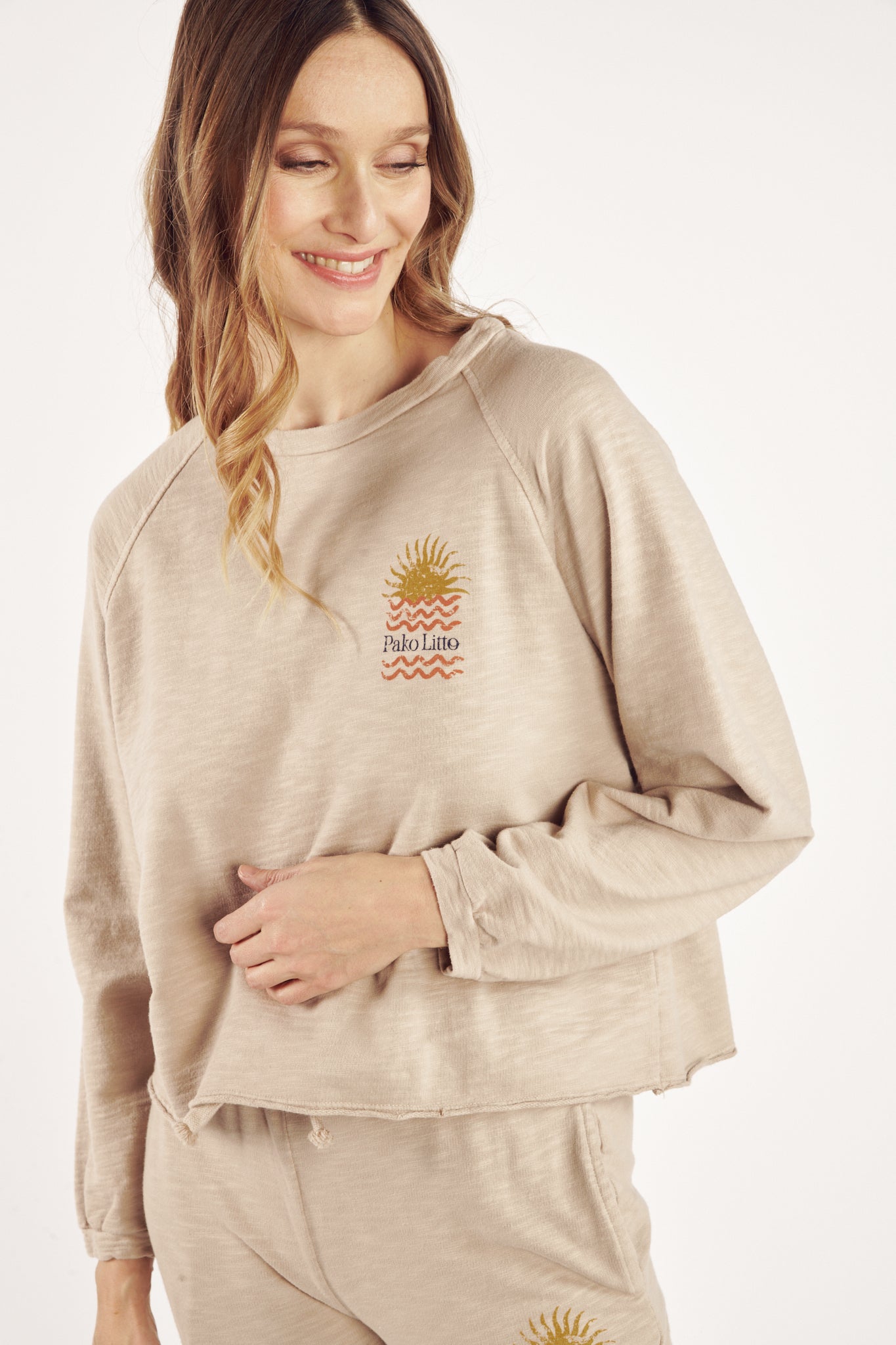 SWEAT COTON ORGANIQUE CASS SABLE