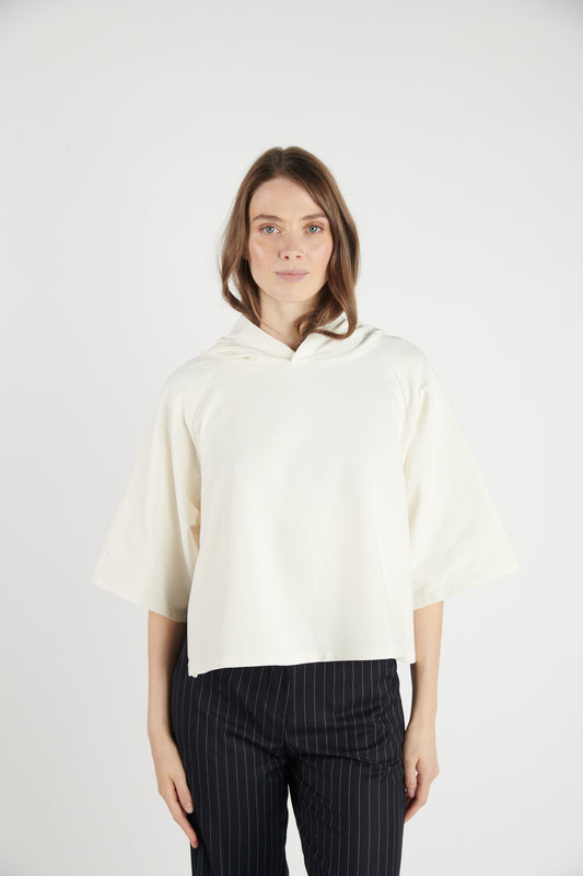 SWEAT CAPUCHE COURT DAYAN NATUREL